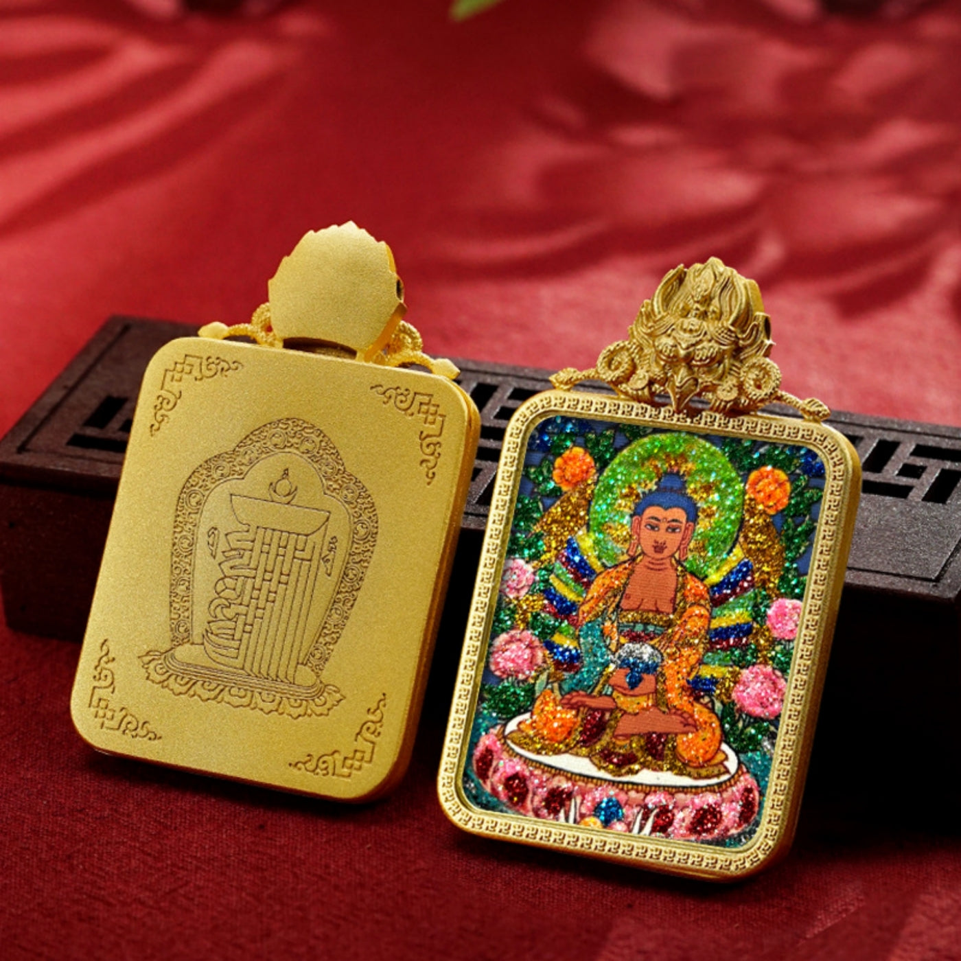 Tibetan Buddha Pendant Necklace