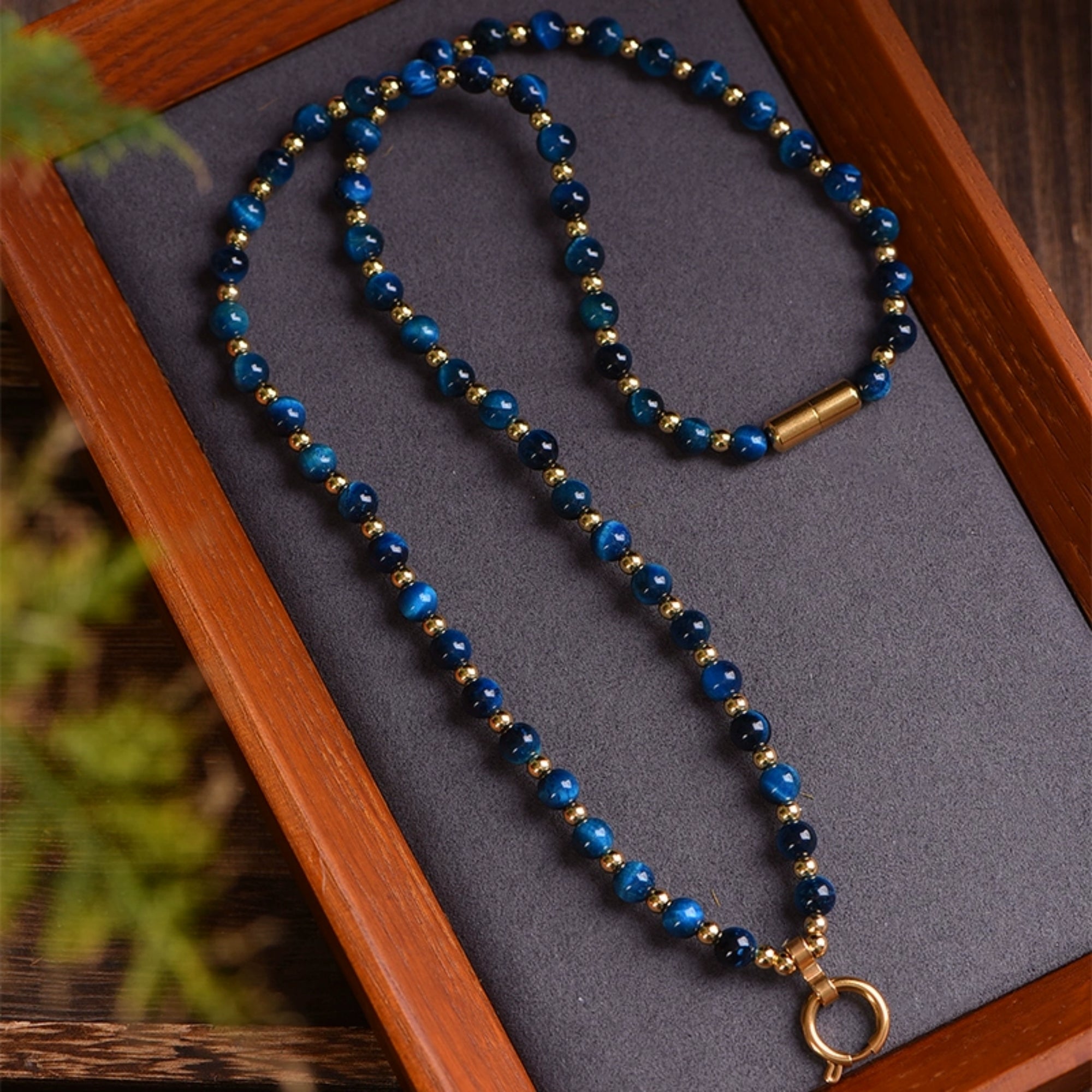 Natural Blue Crystal Handcrafted Thangka Pendant Replacement Chain