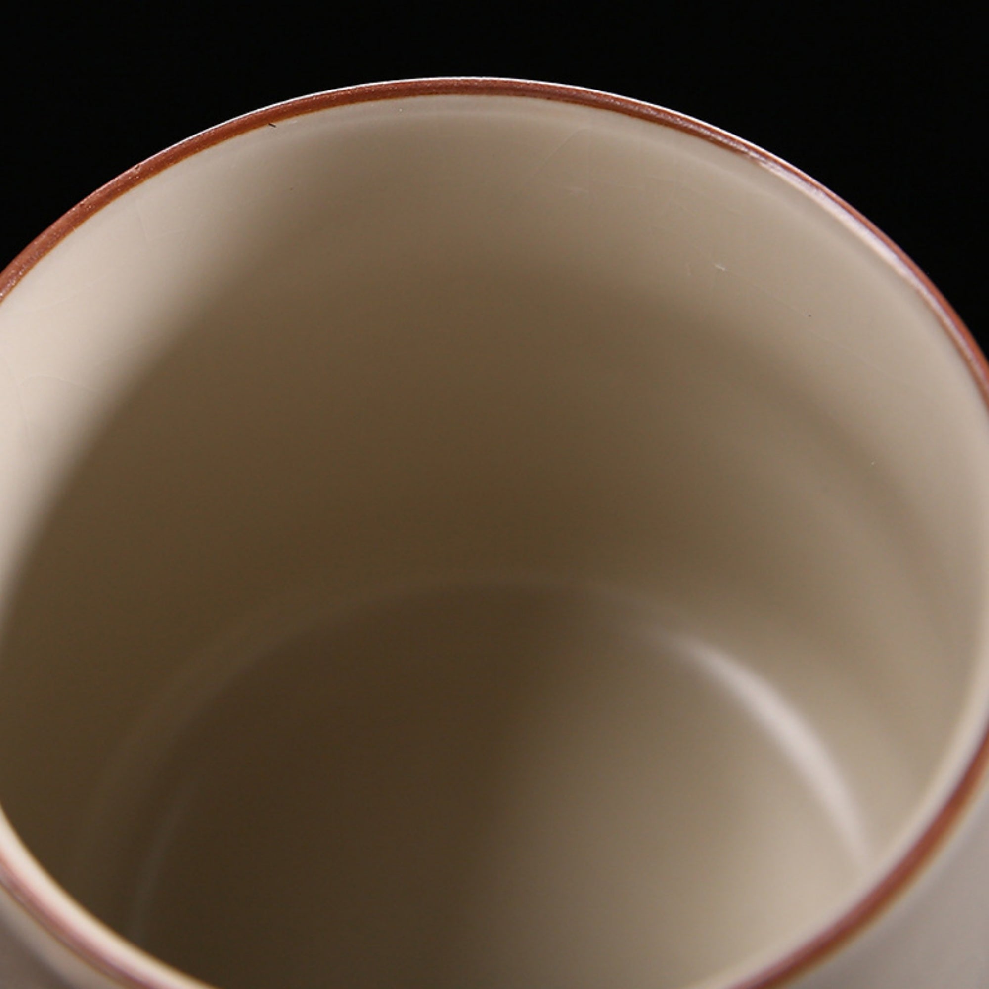 QiLing Aura Ru Kiln Crackle Glaze Handmade Ceramic Teacup