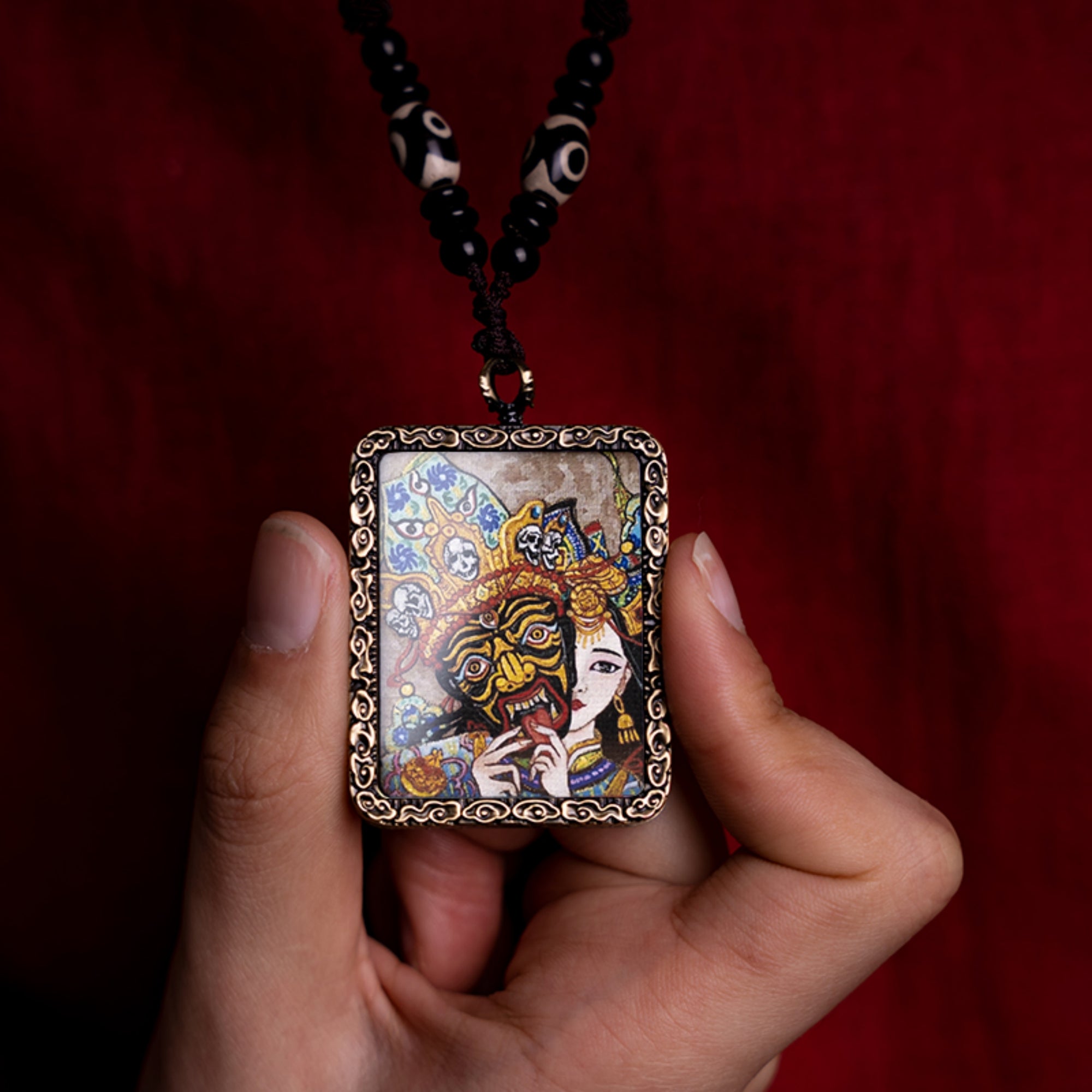 Zakiram Thangka Pendant Necklace