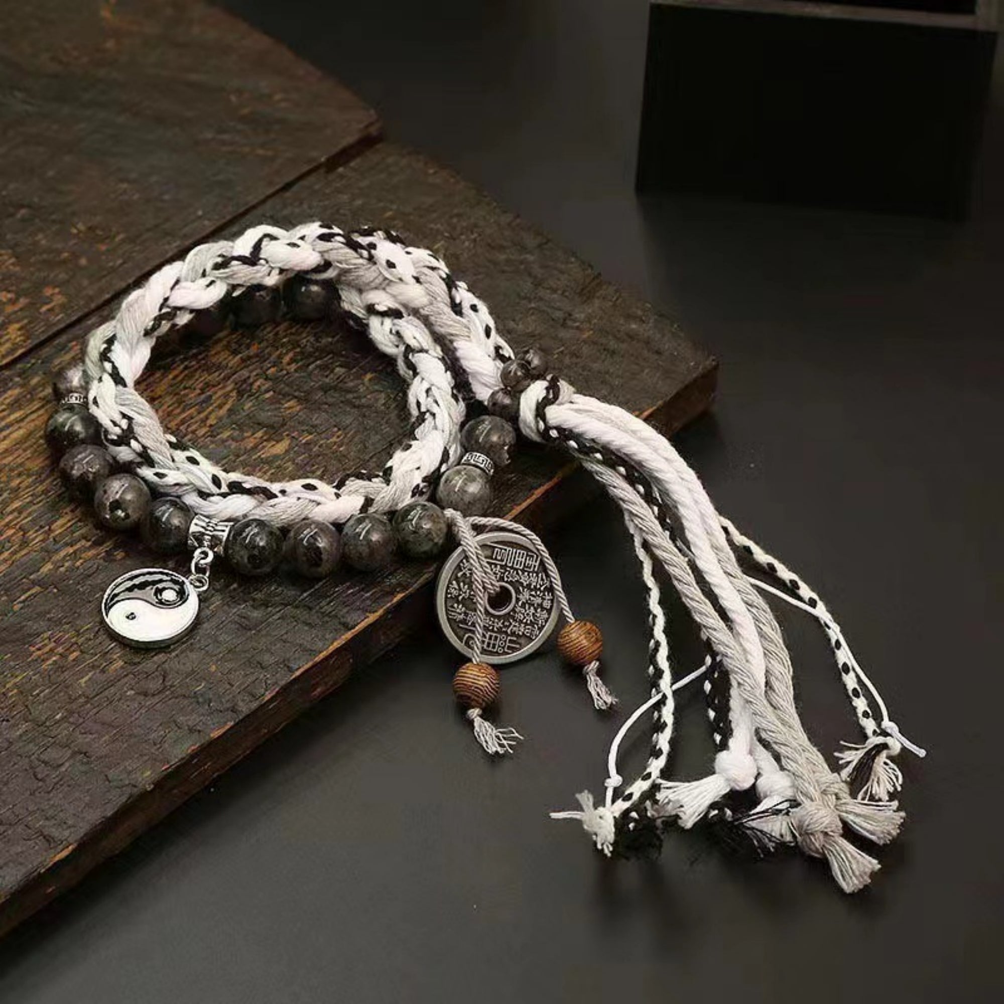 Tibetan Style Yin-Yang Handmade Couple Bracelet