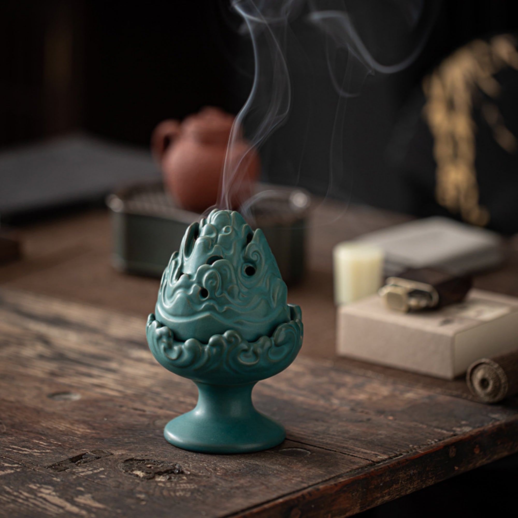 QiLing Aura Boshan Stove Ceramic Incense Burner