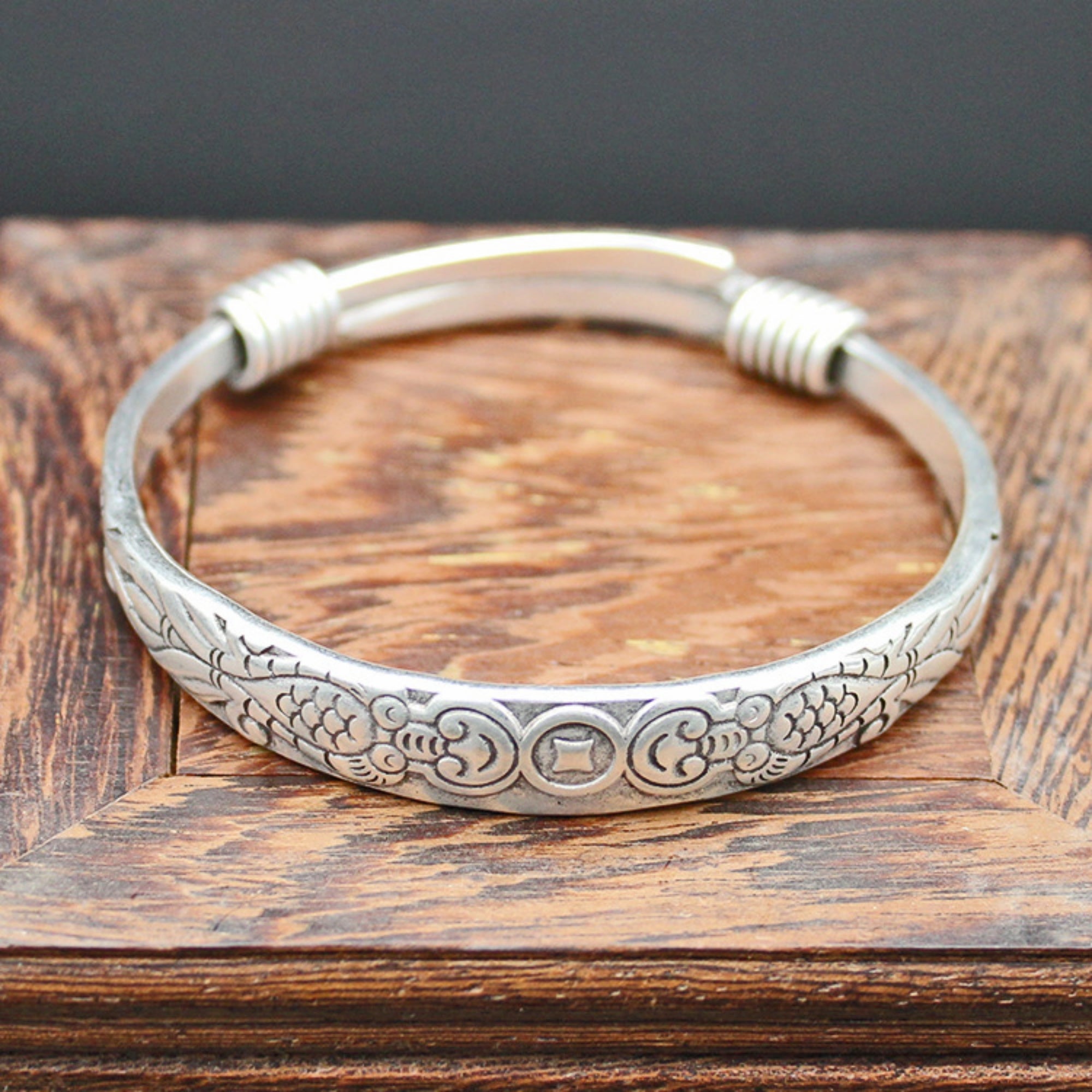 QiLing Aura Miao Handmade Embossed Bracelet