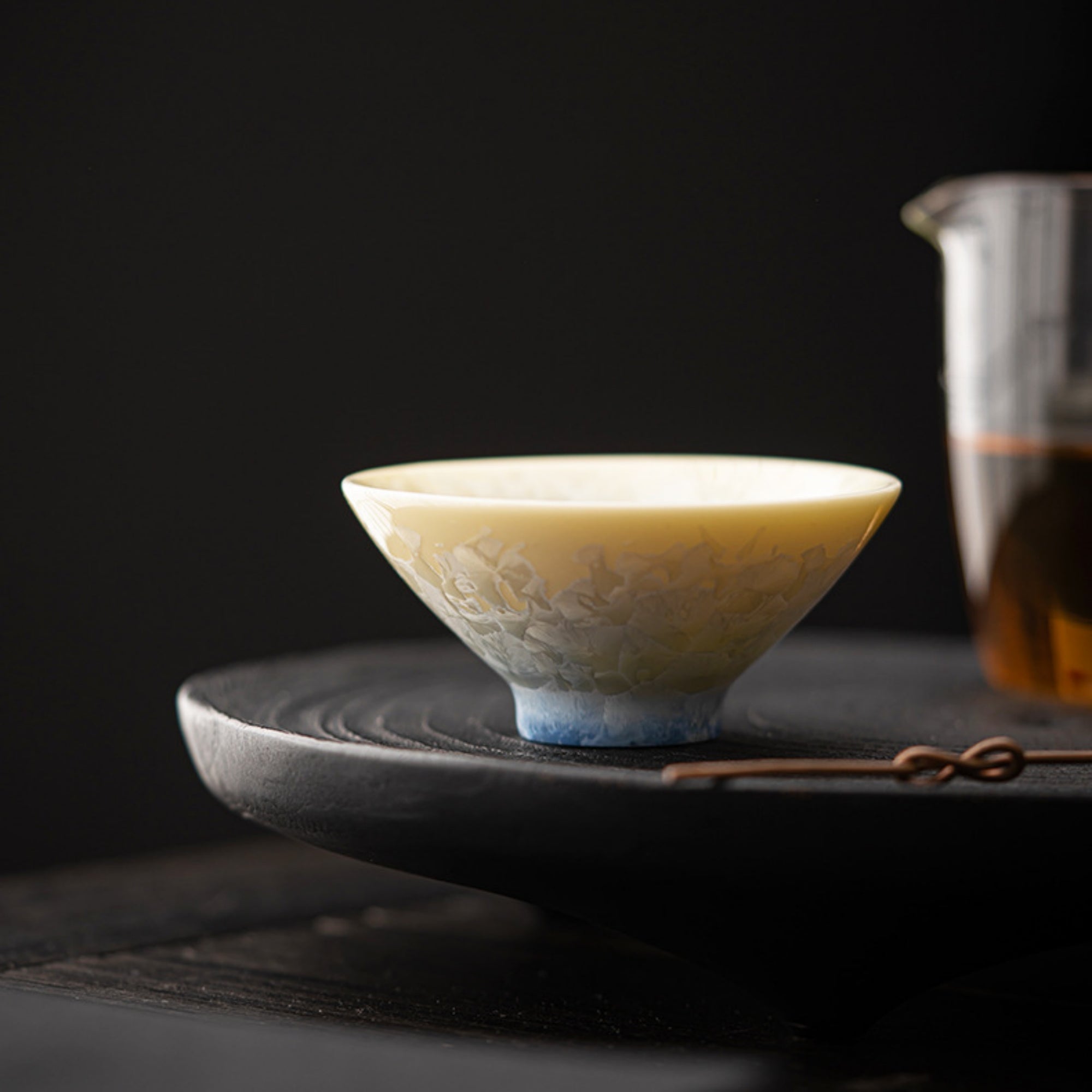 QiLing Aura Crystal Glaze Handcrafted Ceramic Teacup