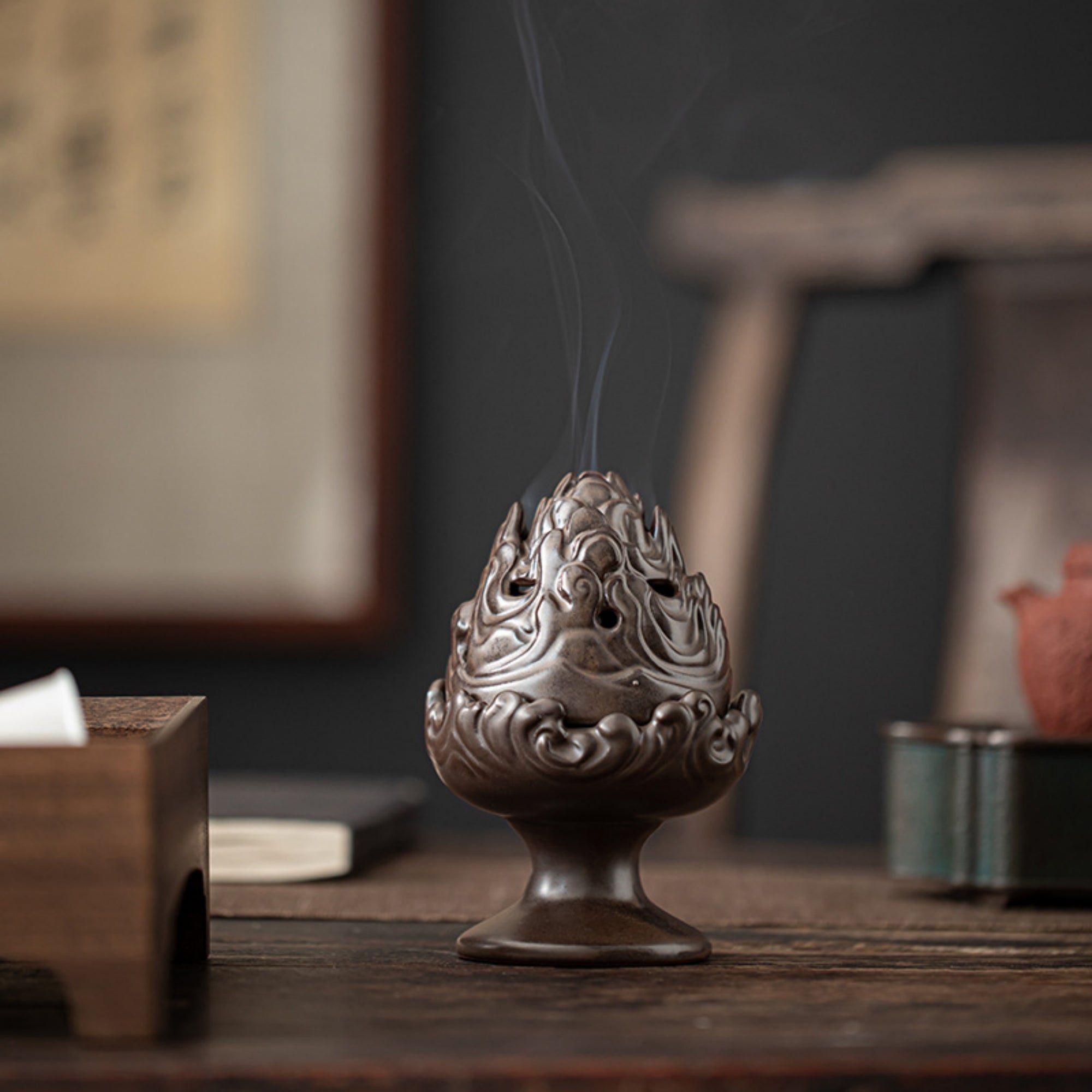 QiLing Aura Boshan Stove Ceramic Incense Burner