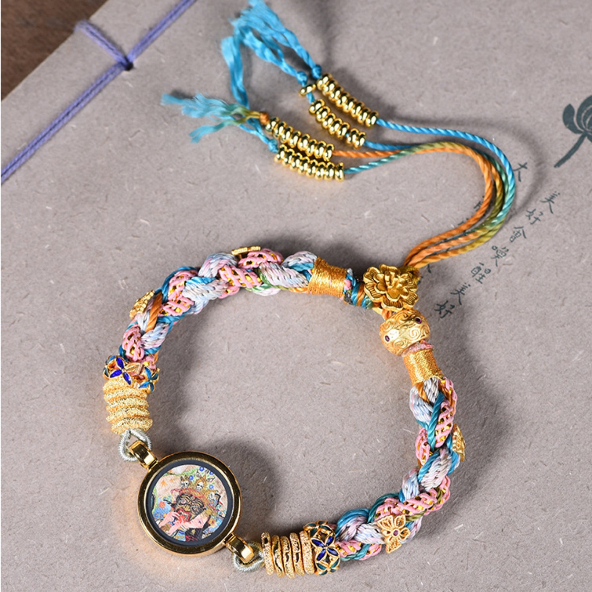 Handwoven Zakiram Tibetan Thangka Bracelet