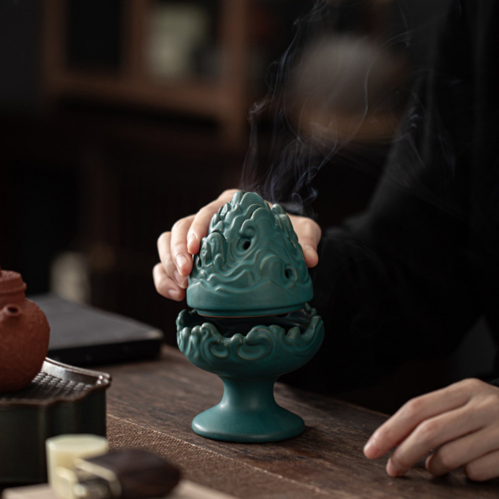 QiLing Aura Boshan Stove Ceramic Incense Burner