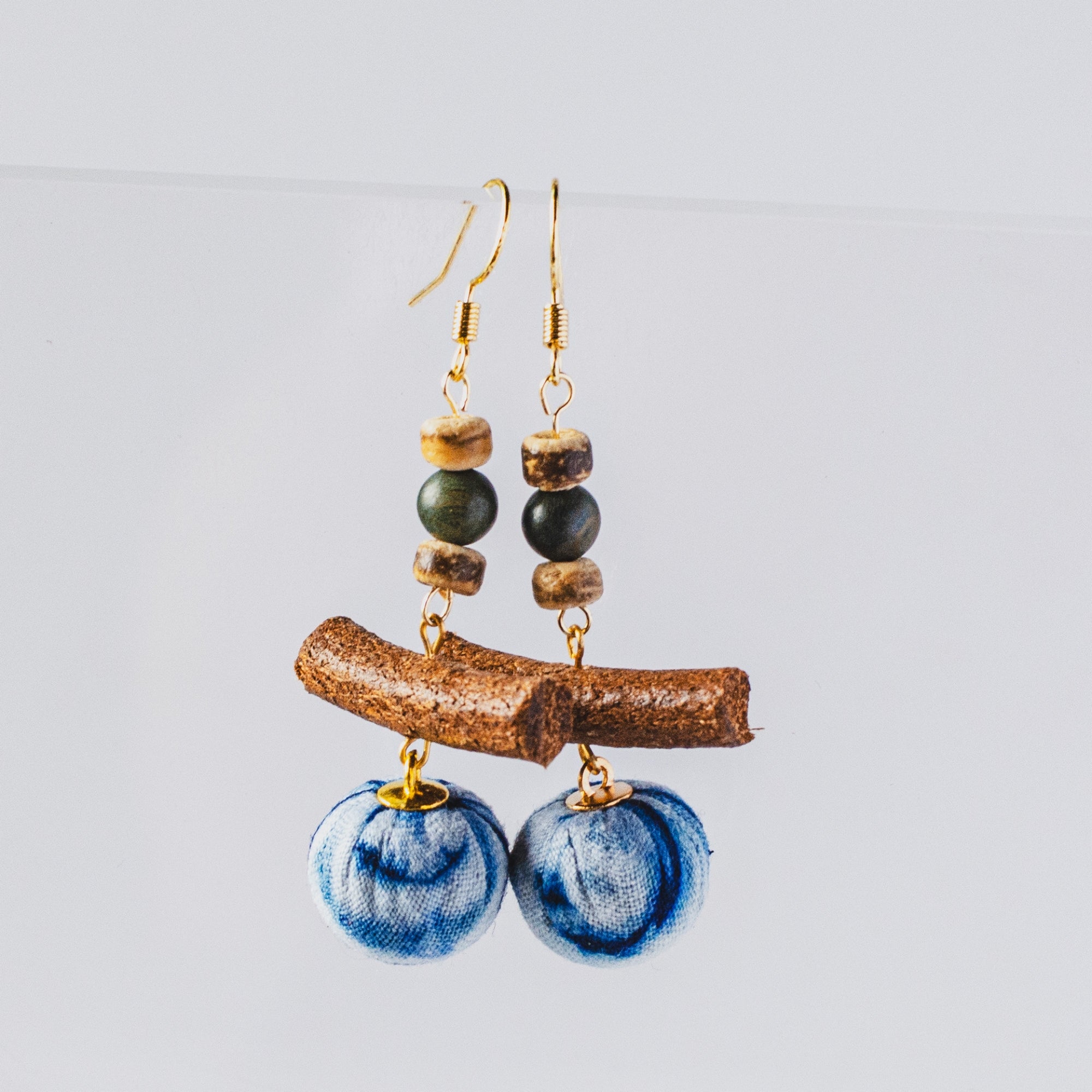 QiLing Aura Miao Handmade Tie-Dye Earrings