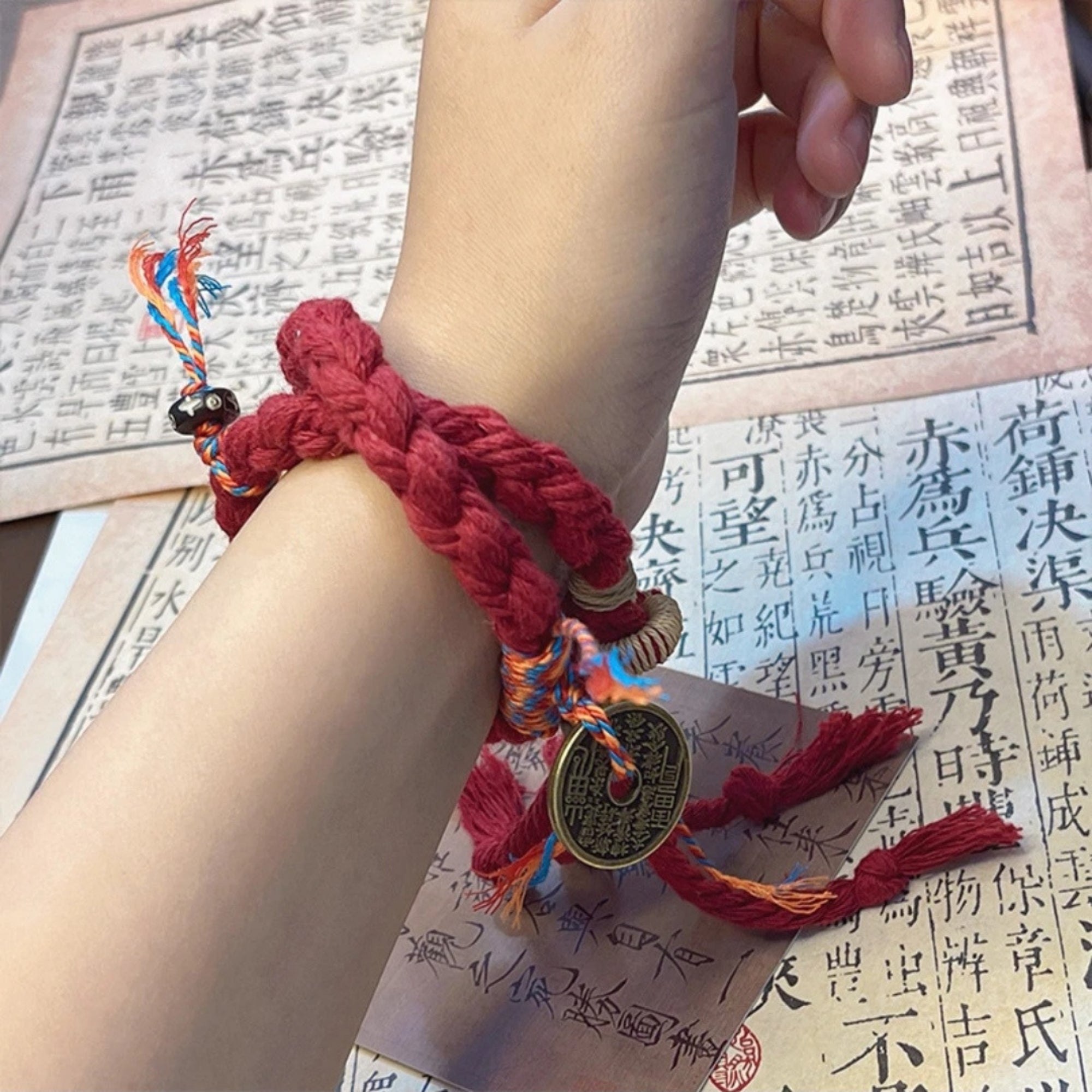 QiLing Aura Tibetan Style Handmade Adjustable Couple Bracelet