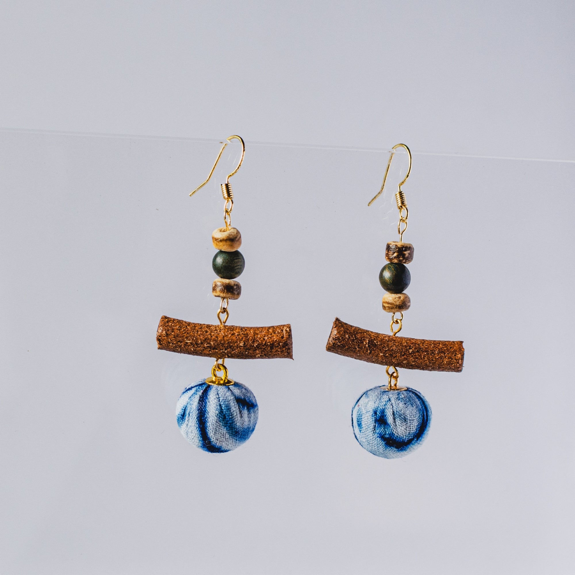 QiLing Aura Miao Handmade Tie-Dye Earrings