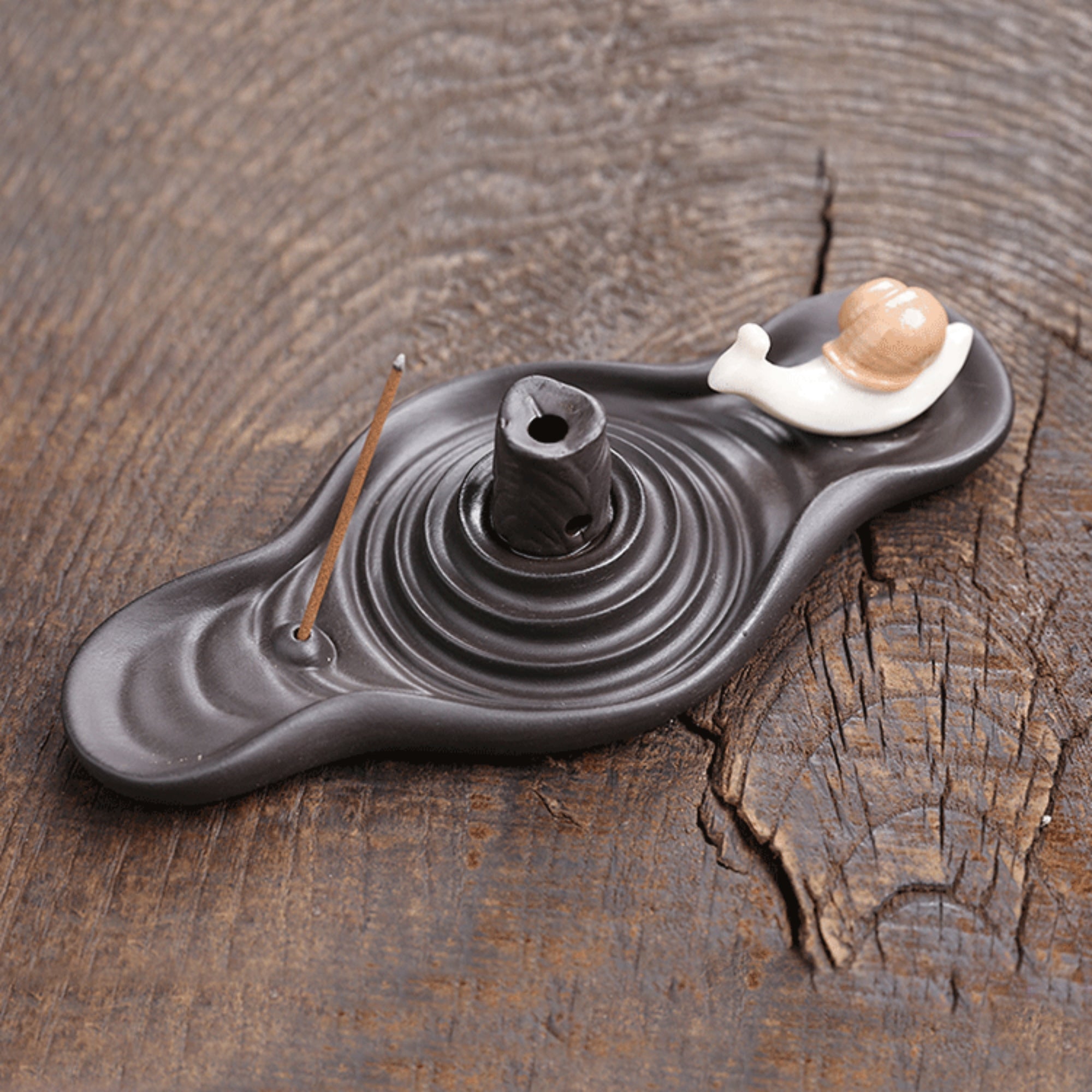 QiLing Aura Snail Purple Clay Backflow Incense Burner