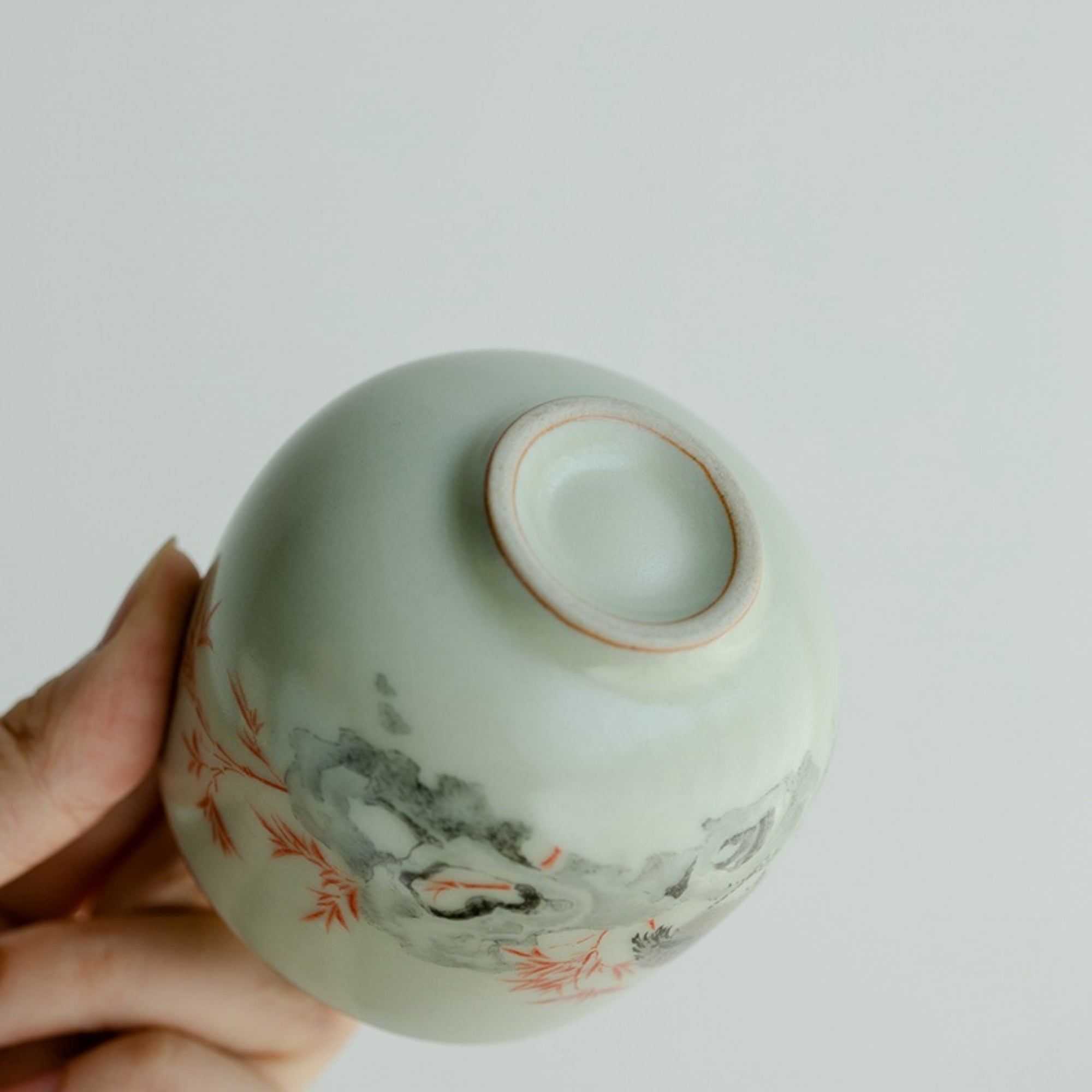 QiLing Aura Ru Kiln Handmade Ceramic Tea Cup