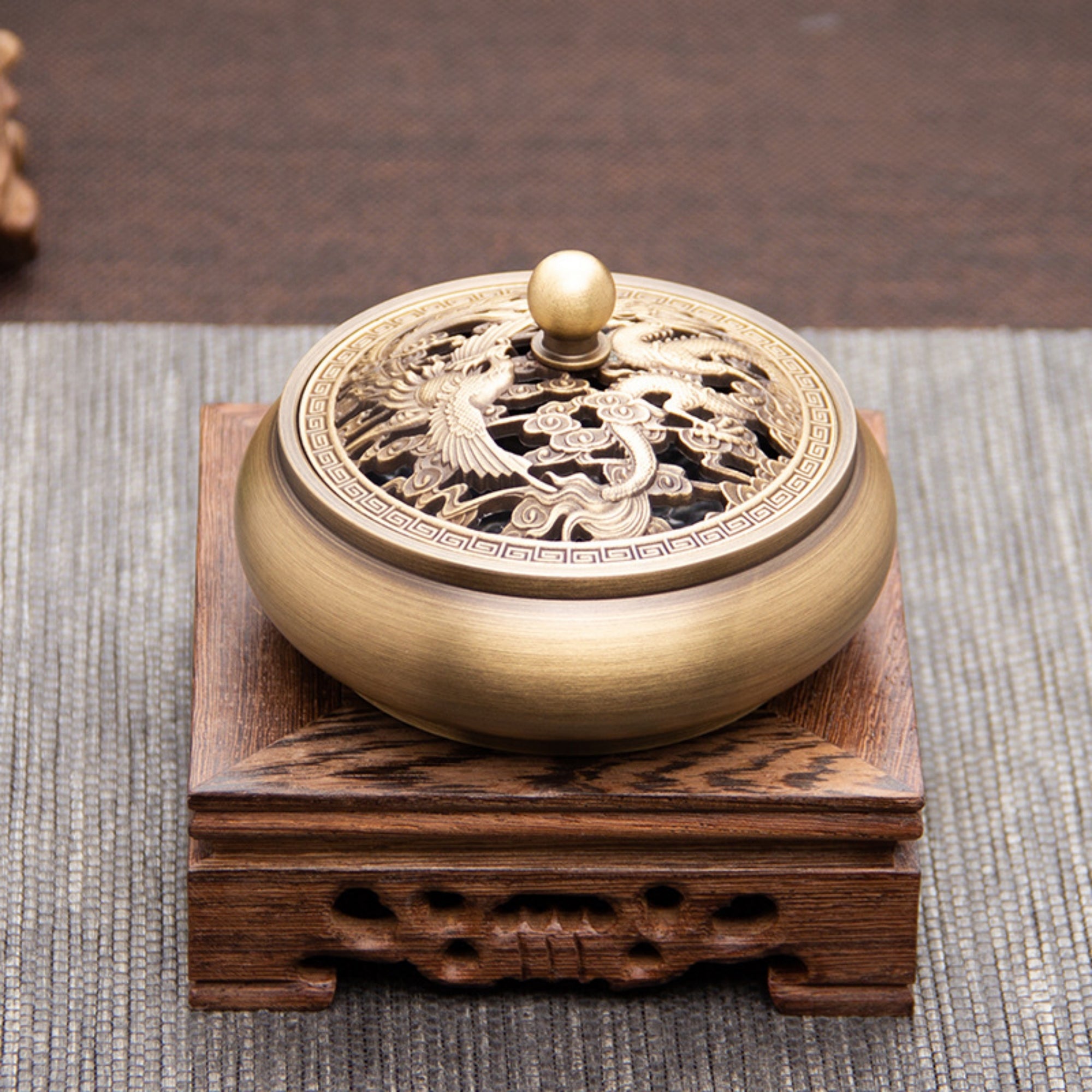 QiLing Aura Brass Classic Incense Burner