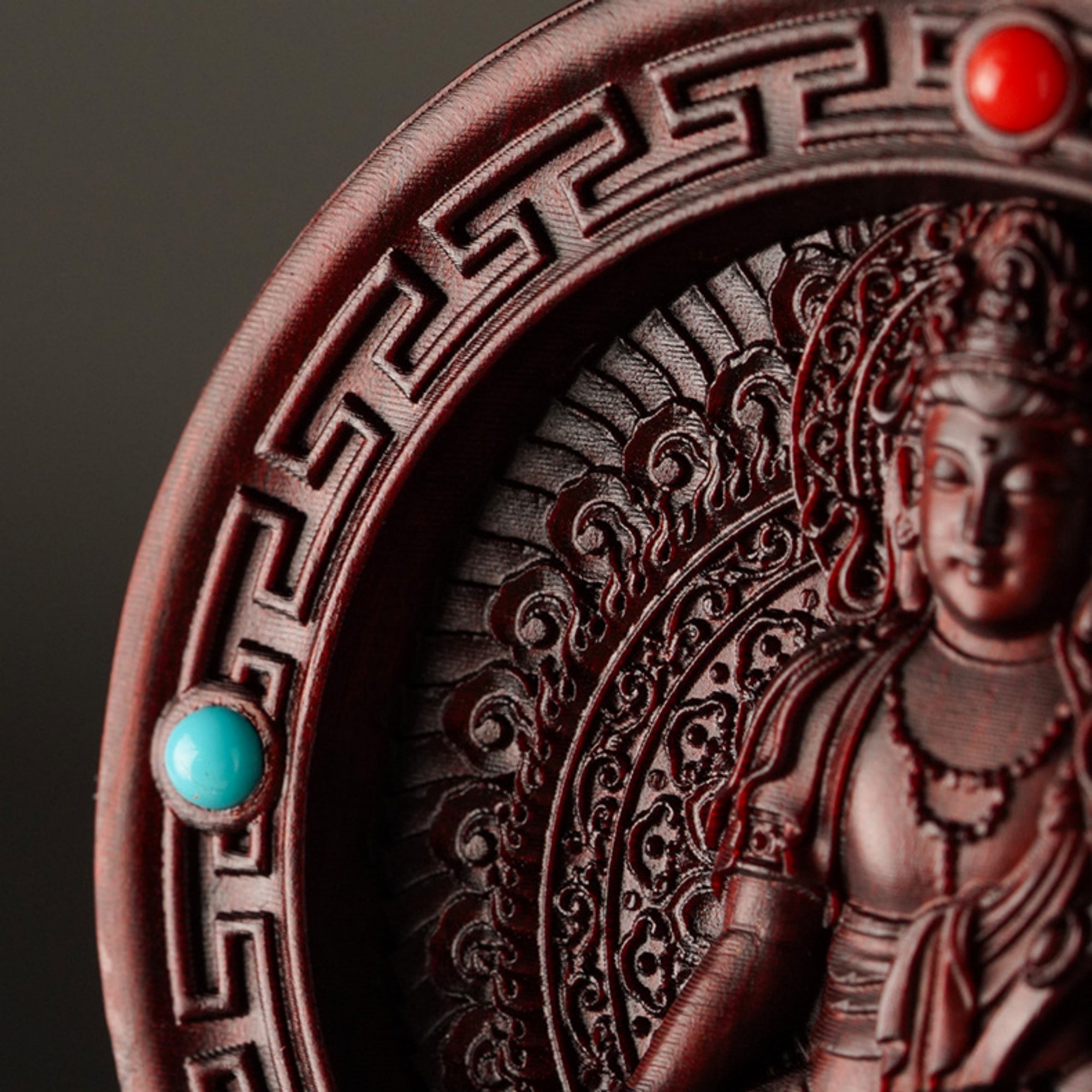 Hand-Carved Sandalwood Buddha Pendant Necklace