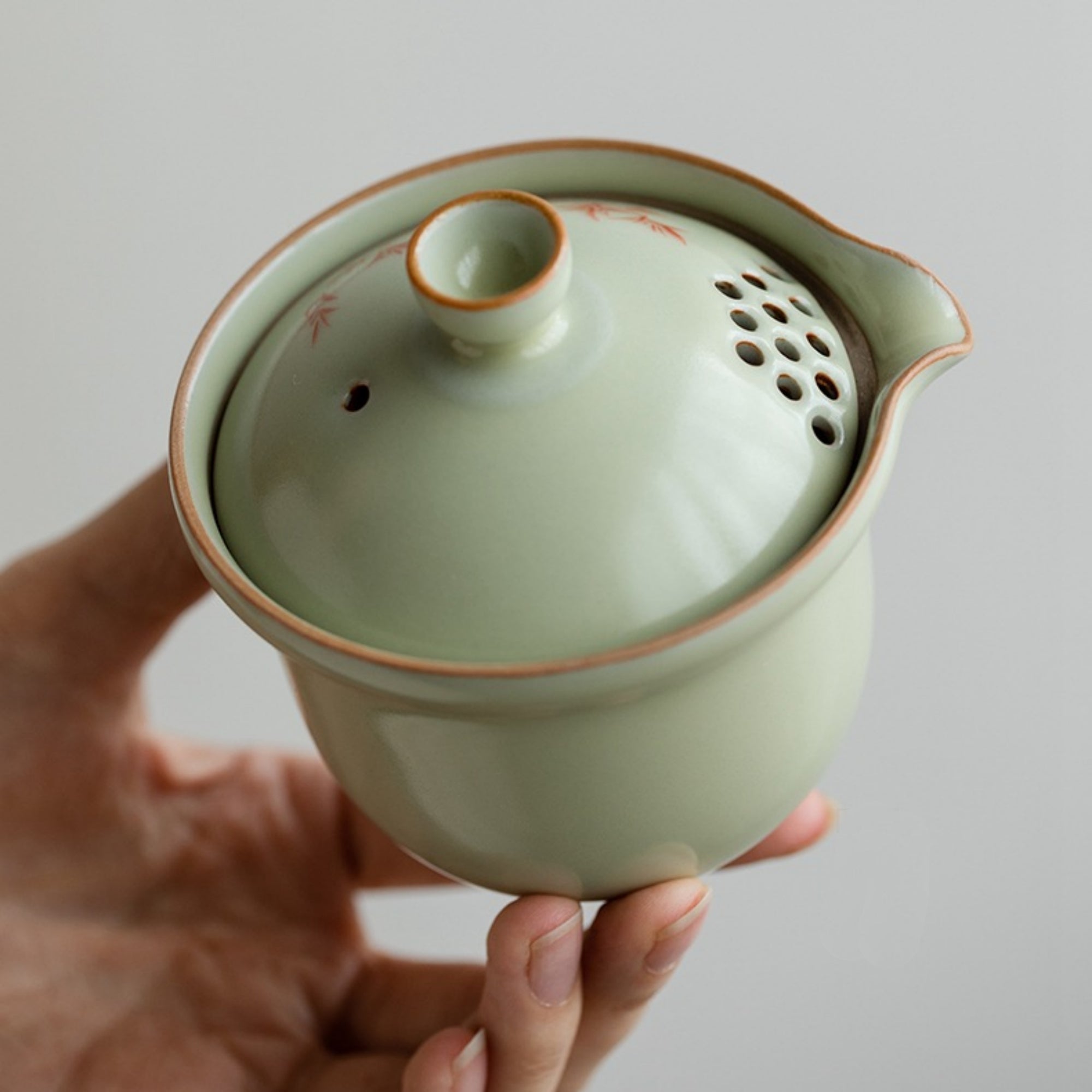 QiLing Aura Portable Handmade Ru Kiln Ceramic Tea Set