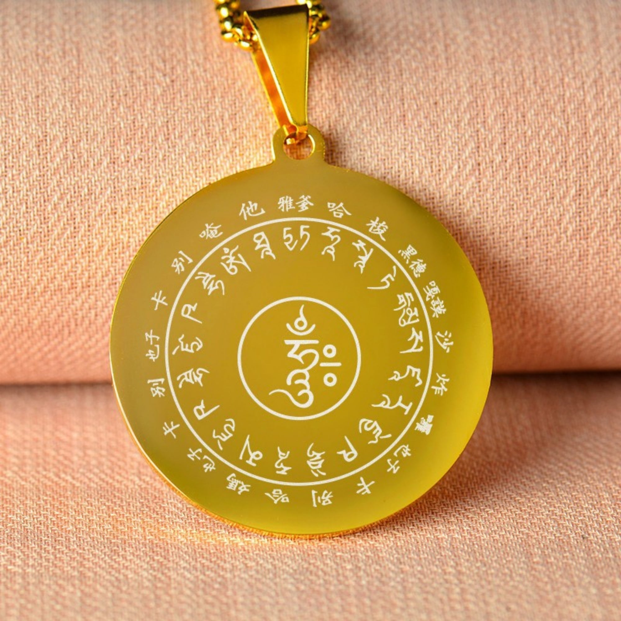 QiLing Aura Tibetan Buddhist Scripture & Mantra Necklace