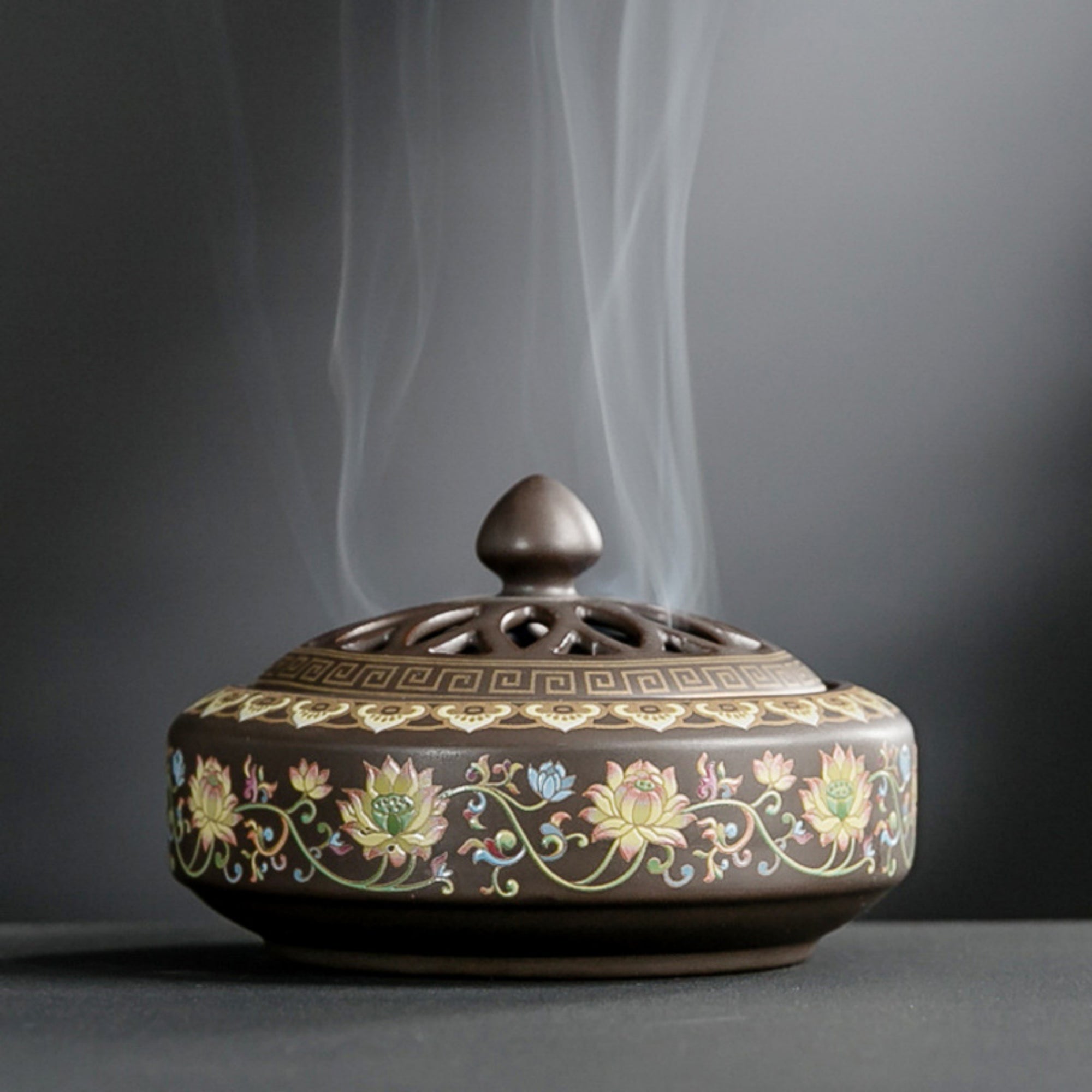 QiLing Aura Ceramic Cloisonné Incense Burner