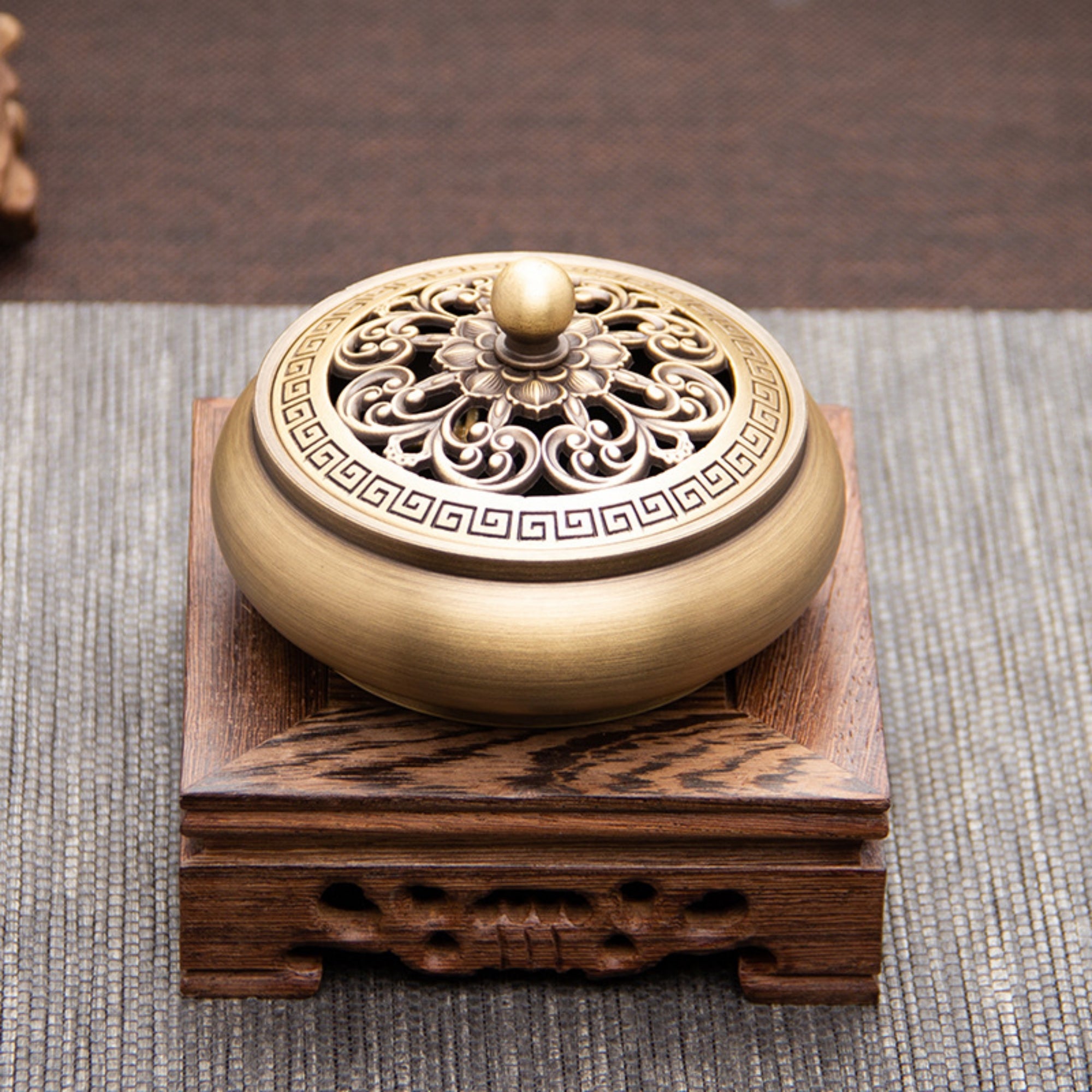 QiLing Aura Brass Classic Incense Burner