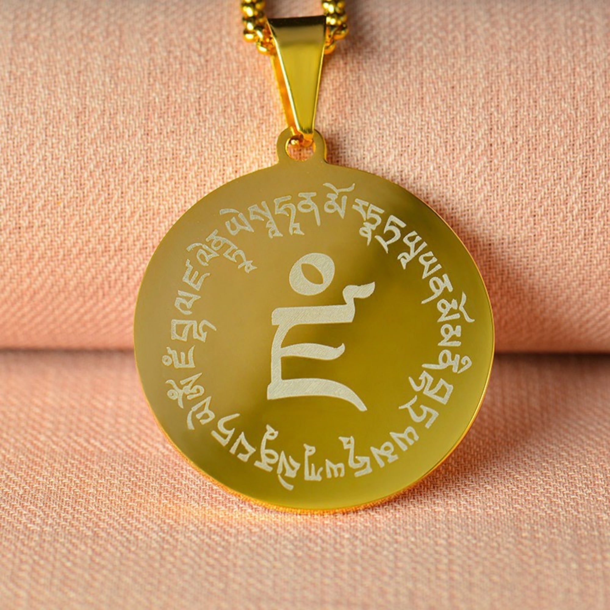 QiLing Aura Tibetan Buddhist Scripture & Mantra Necklace