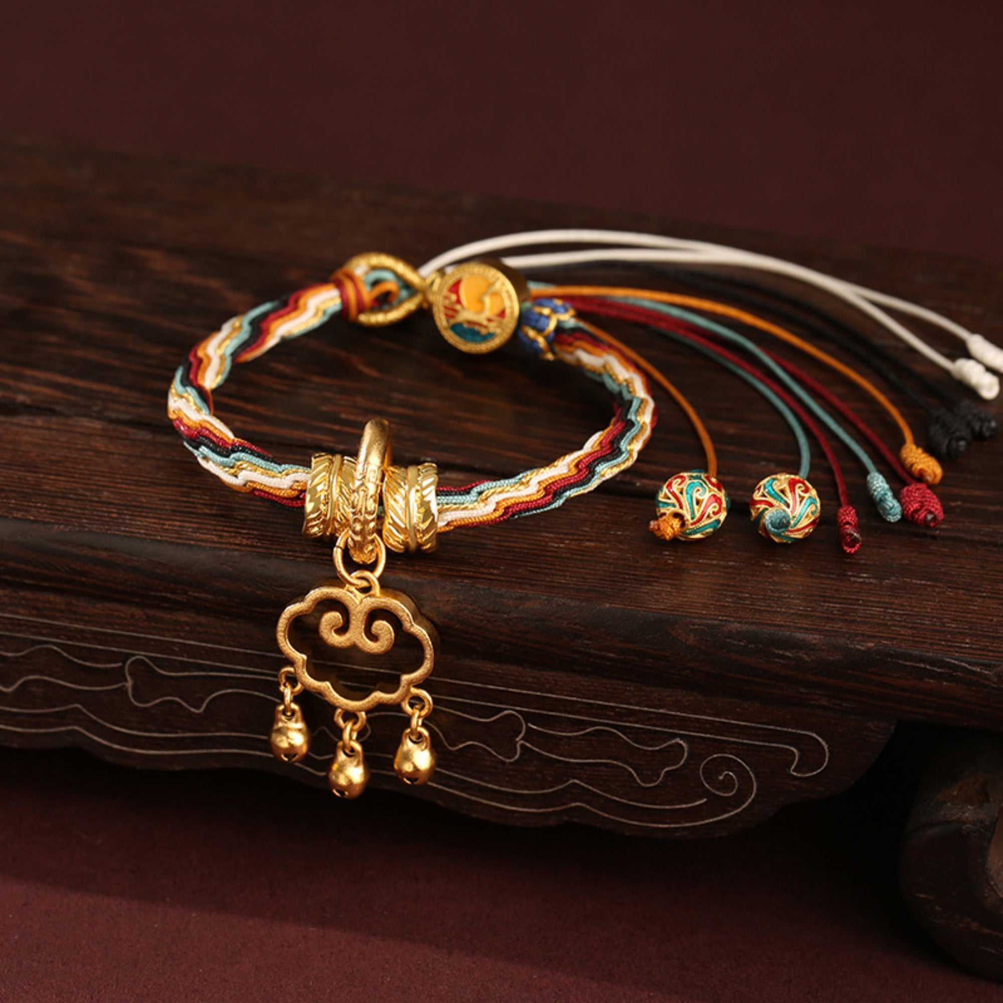 Handwoven Auspicious Cloud Peace Lock Bracelet