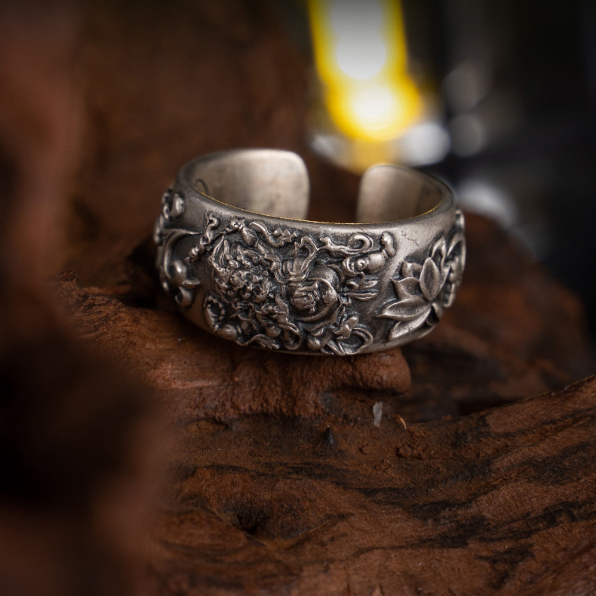 Mahakala Tibetan Sterling Silver Ring