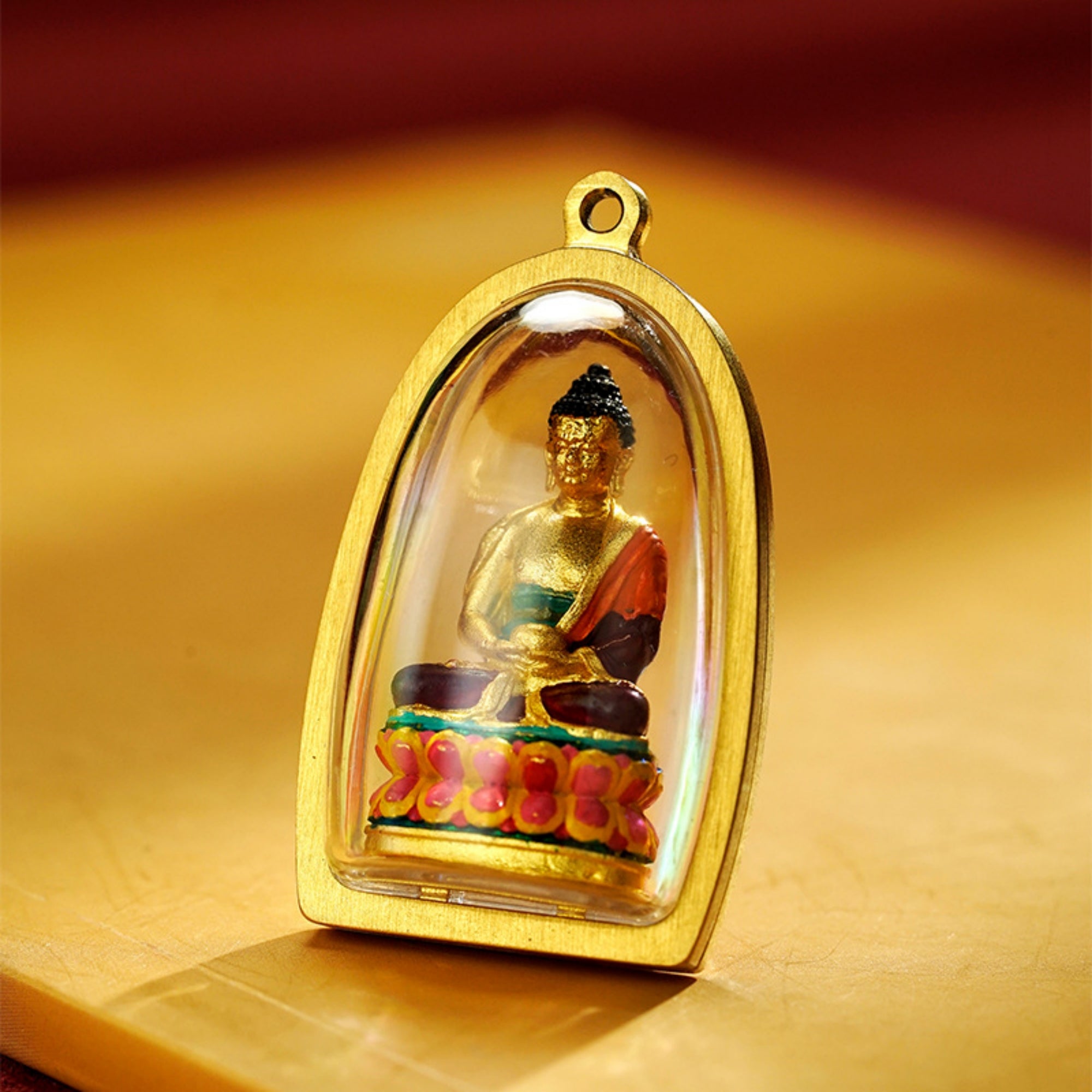 QiLingAura Hand-Carved Tibetan Buddha Pendant Necklace