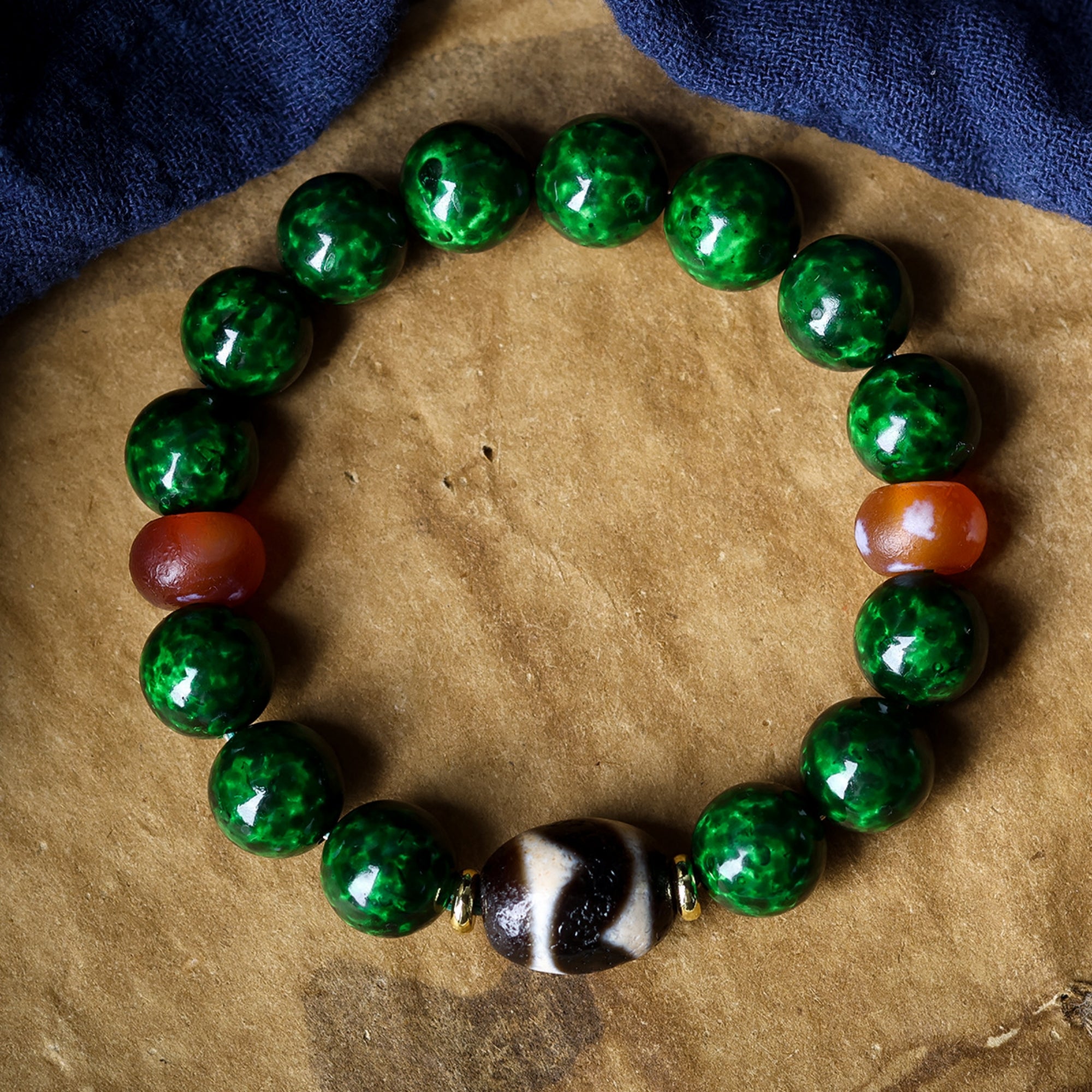 Tibetan Dzi Crystal Bracelet