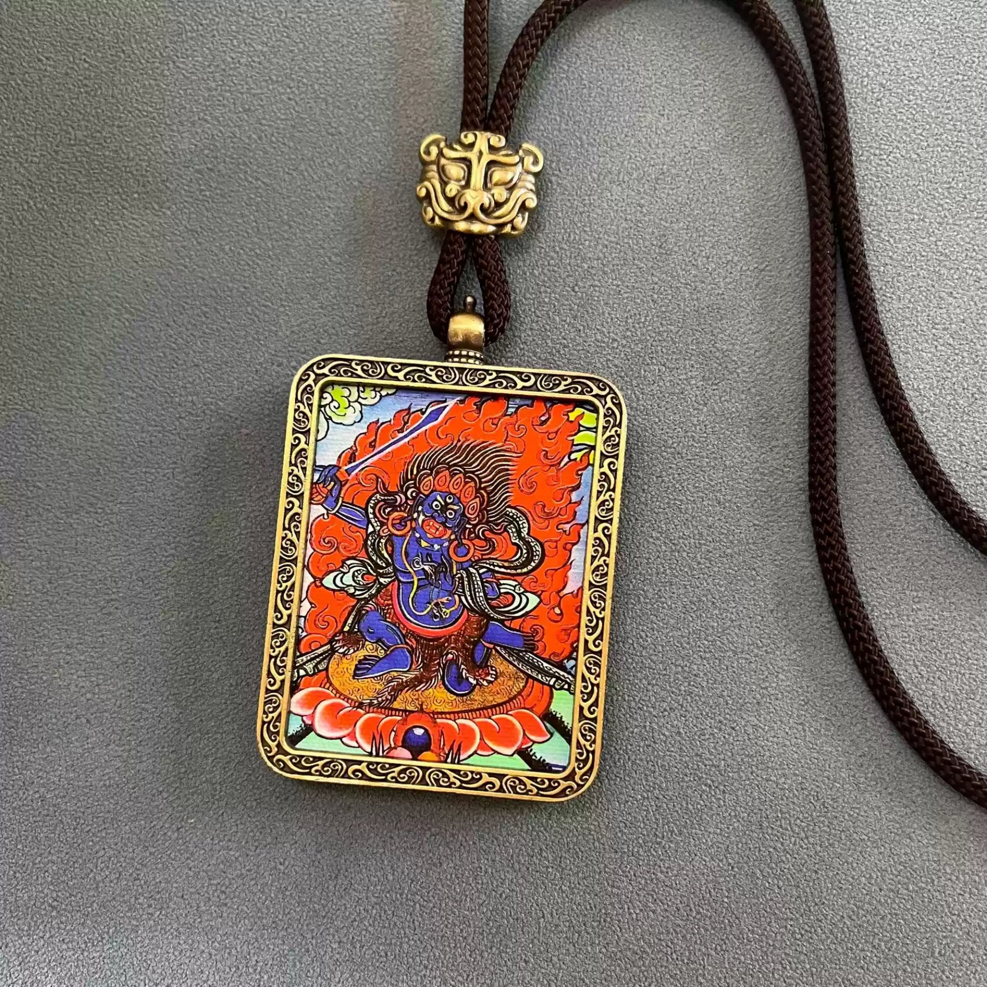 Tibetan Thangka Buddha Necklace