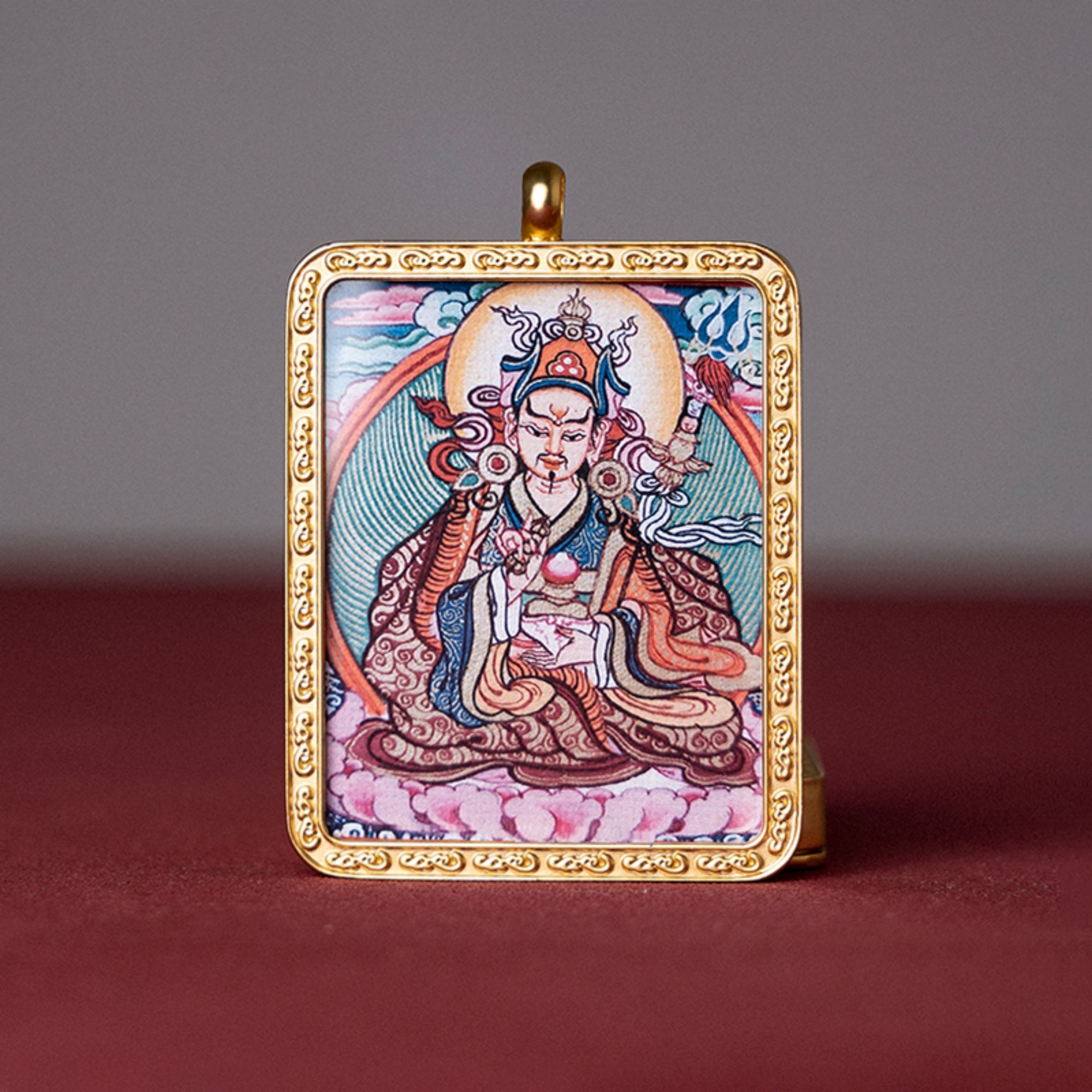 Tibetan Thangka Buddha Pendant Necklace