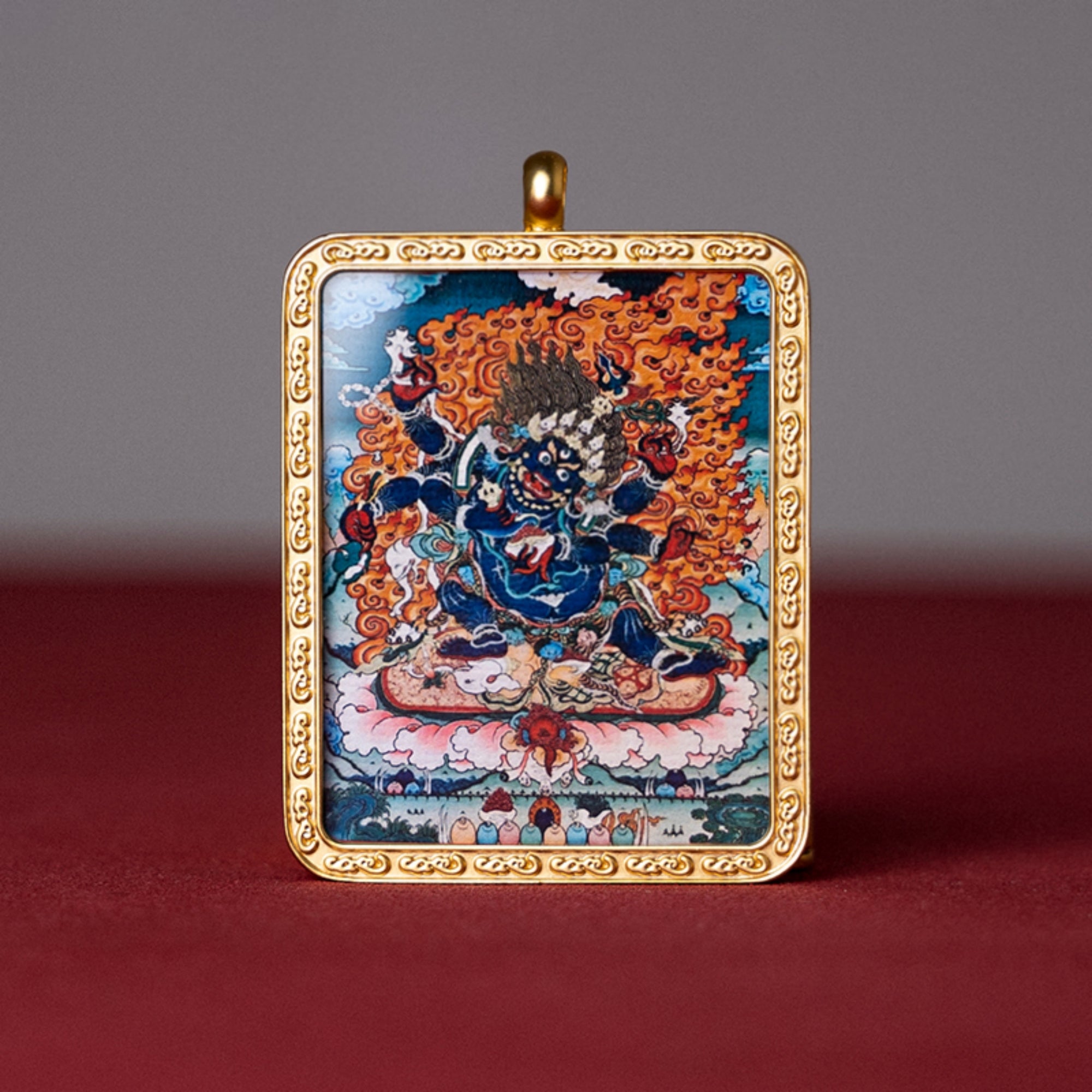 Tibetan Thangka Buddha Pendant Necklace