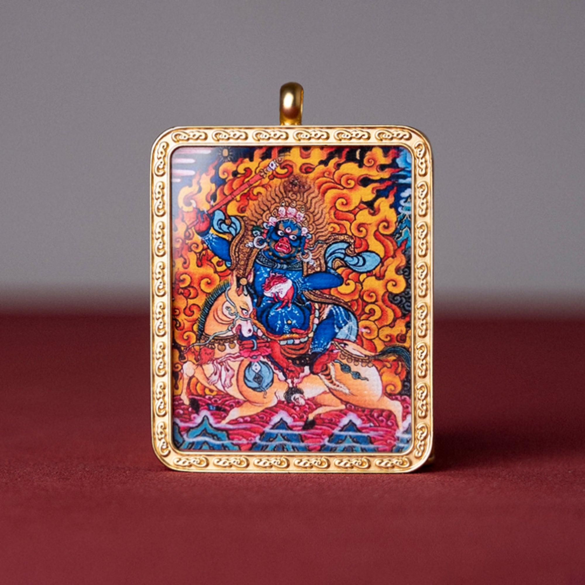 Tibetan Thangka Buddha Pendant Necklace