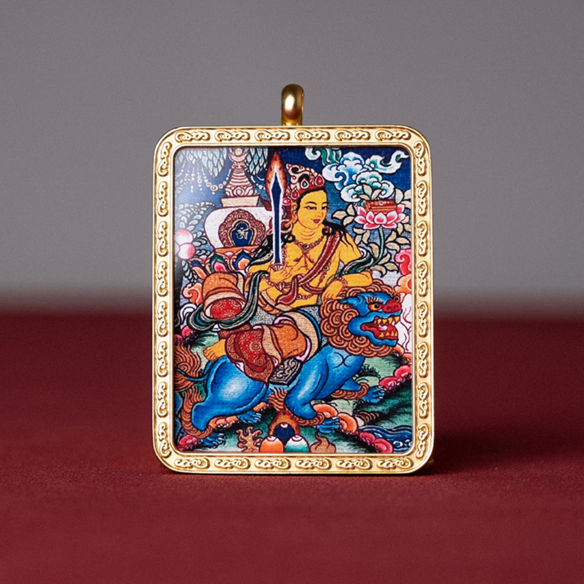 Tibetan Thangka Buddha Pendant Necklace