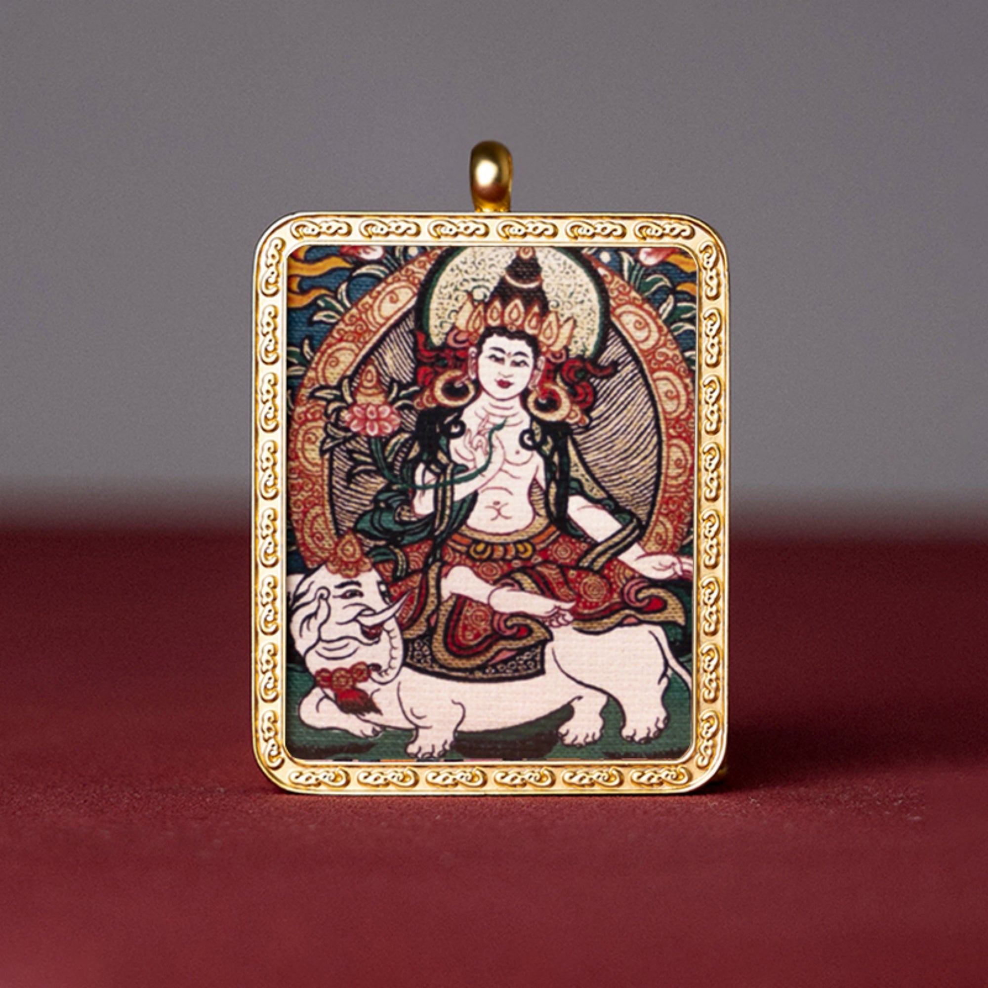 Tibetan Thangka Buddha Pendant Necklace