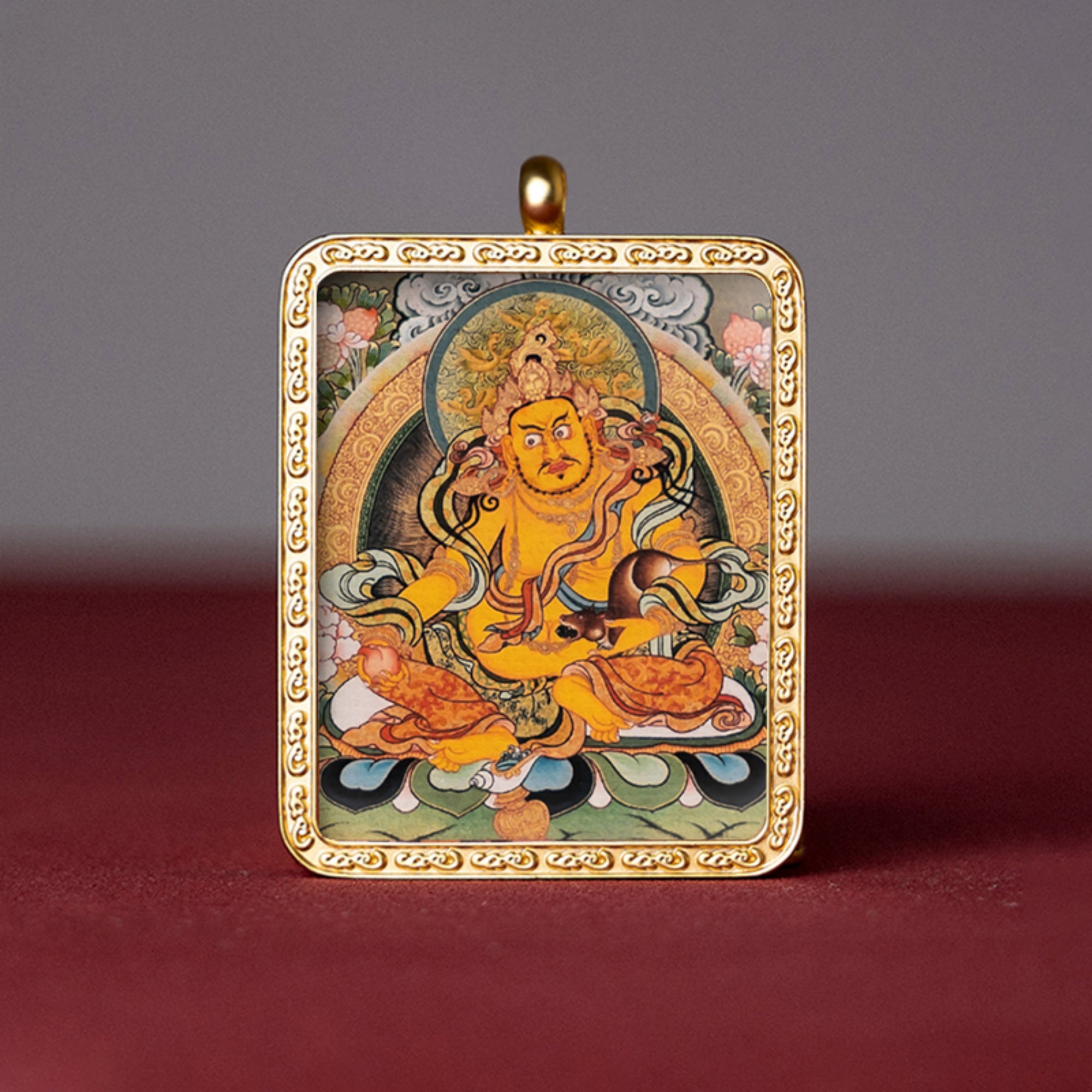 Tibetan Thangka Buddha Pendant Necklace