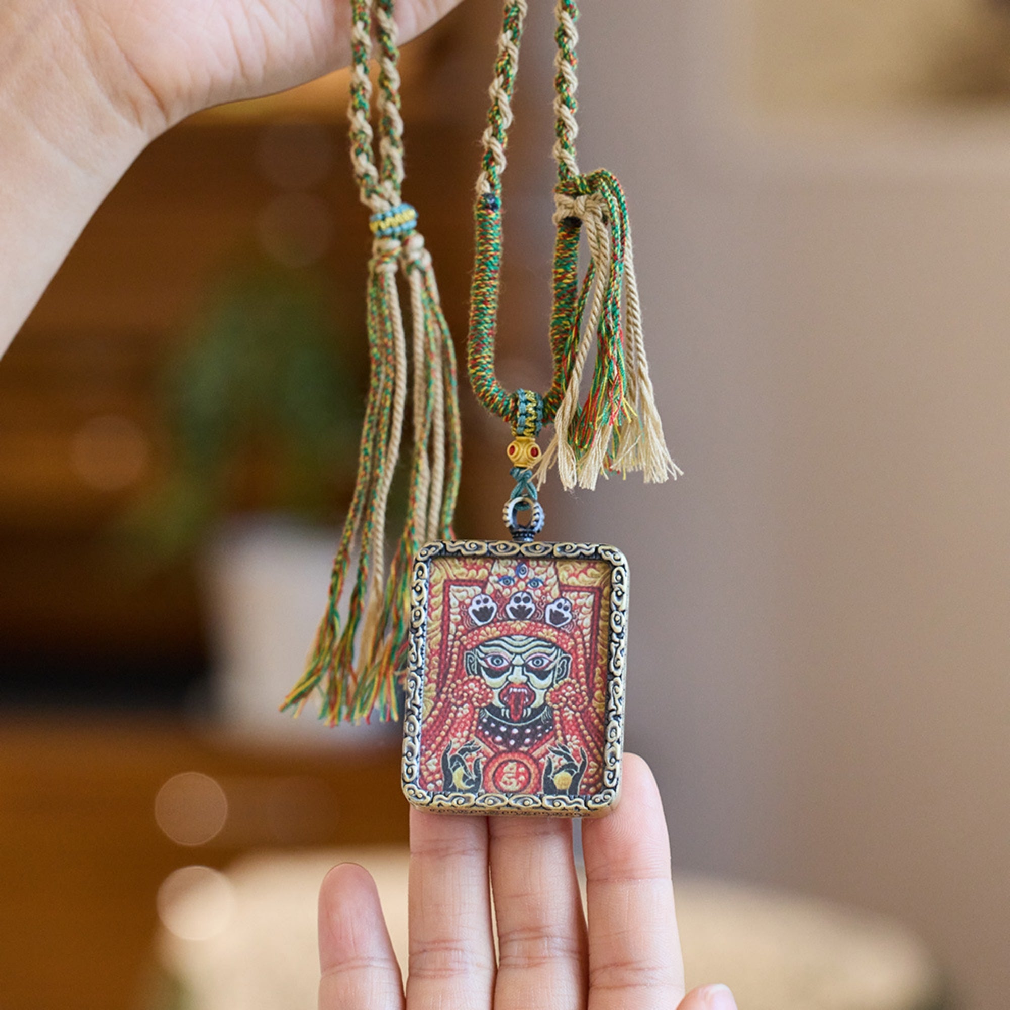 Zakiram Thangka Pendant Necklace