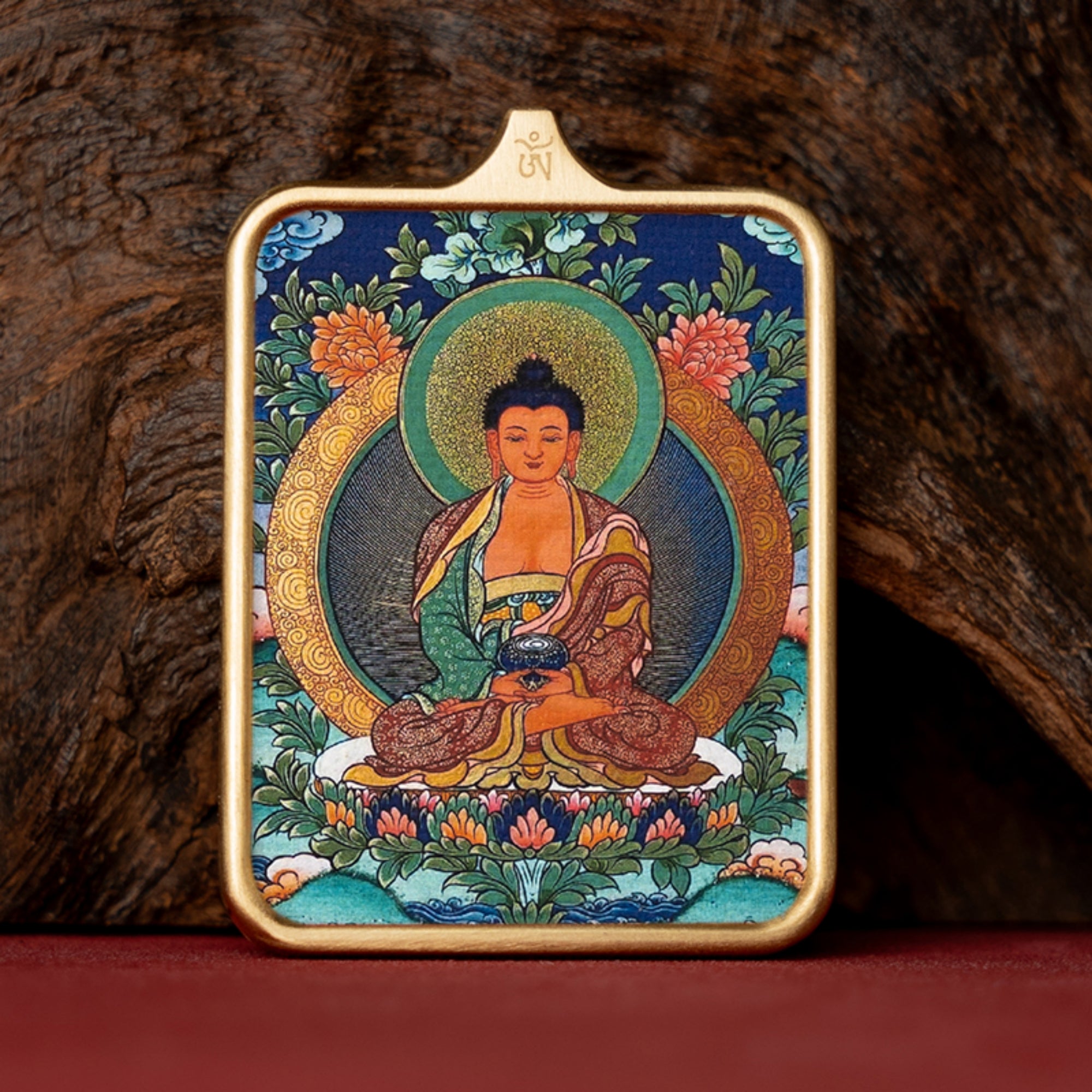 Tibetan Hand-Painted Thangka Pendant Necklace