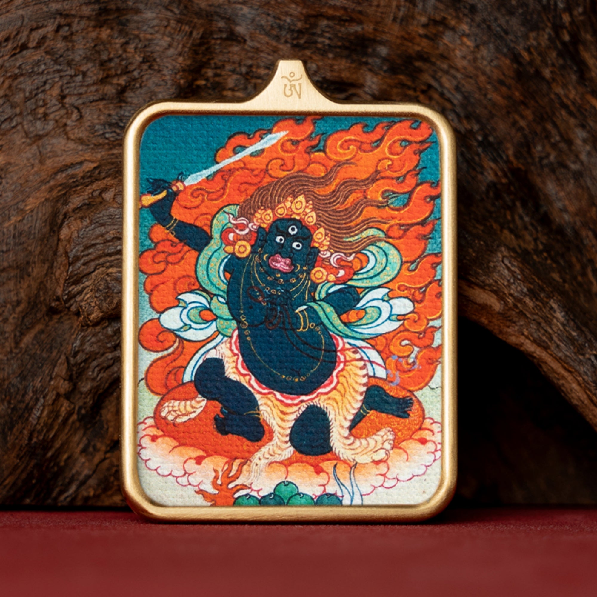 Tibetan Hand-Painted Thangka Pendant Necklace