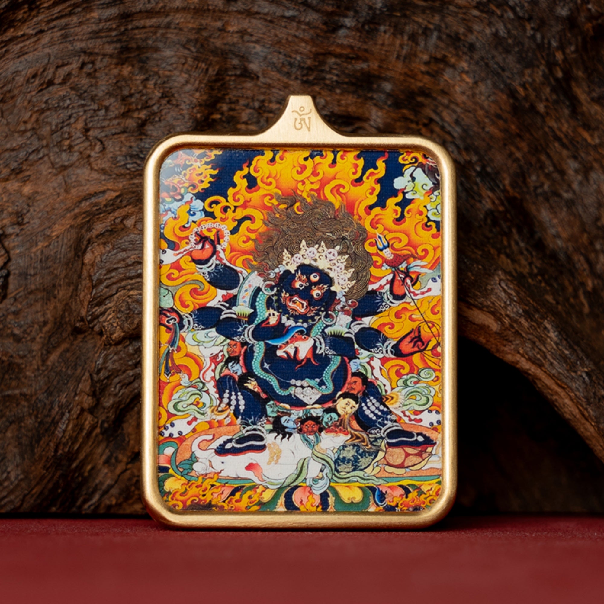 Tibetan Hand-Painted Thangka Pendant Necklace