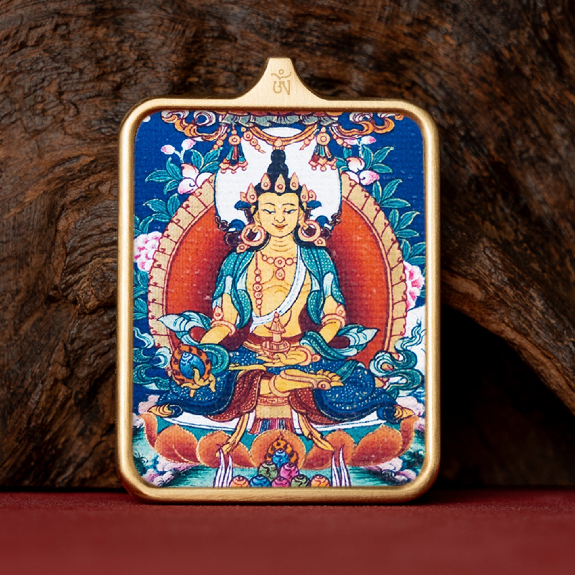 Tibetan Hand-Painted Thangka Pendant Necklace