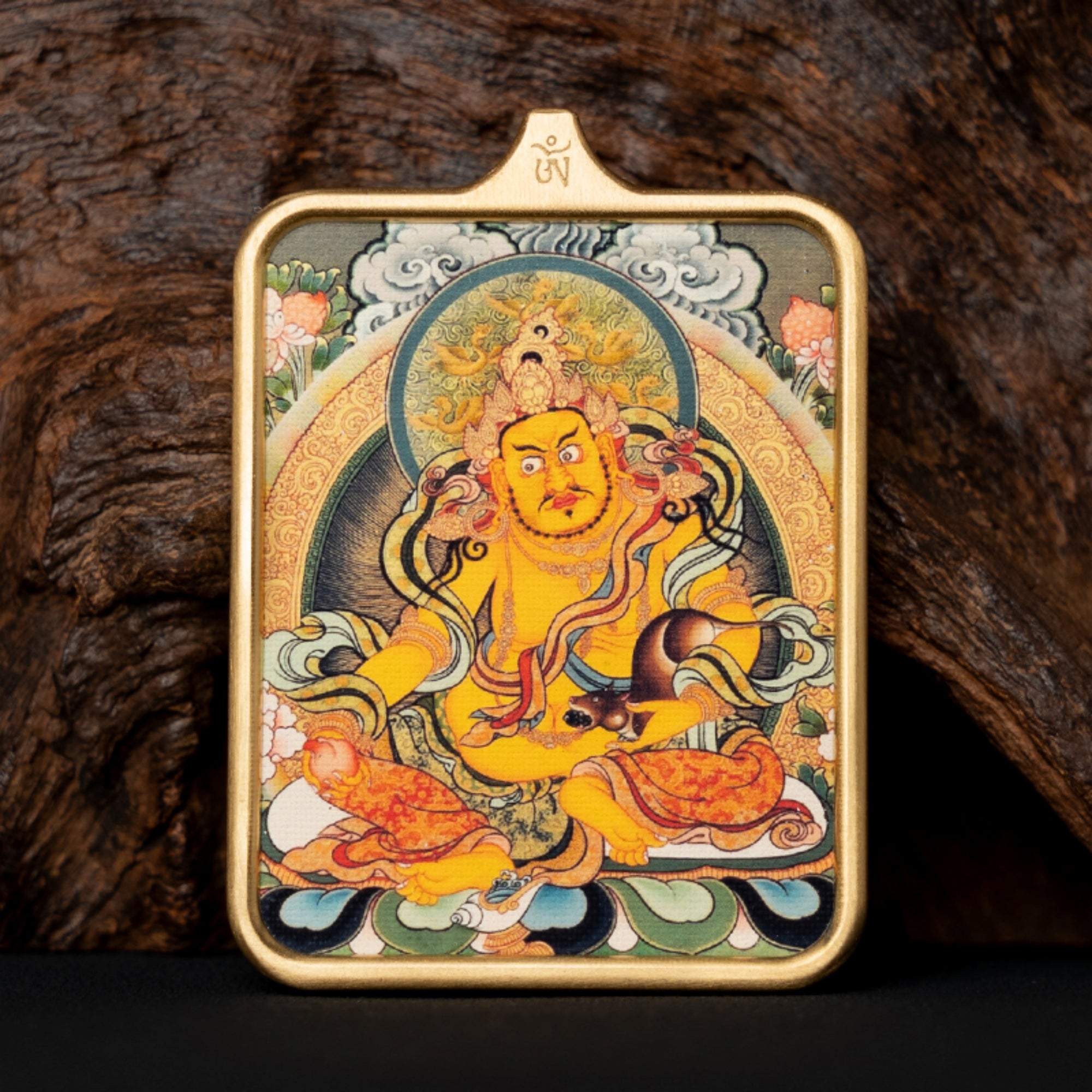 Tibetan Hand-Painted Thangka Pendant Necklace