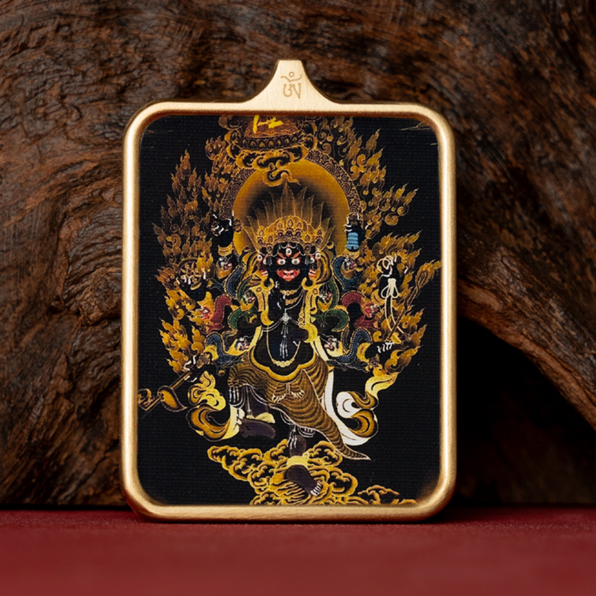 Tibetan Hand-Painted Thangka Pendant Necklace