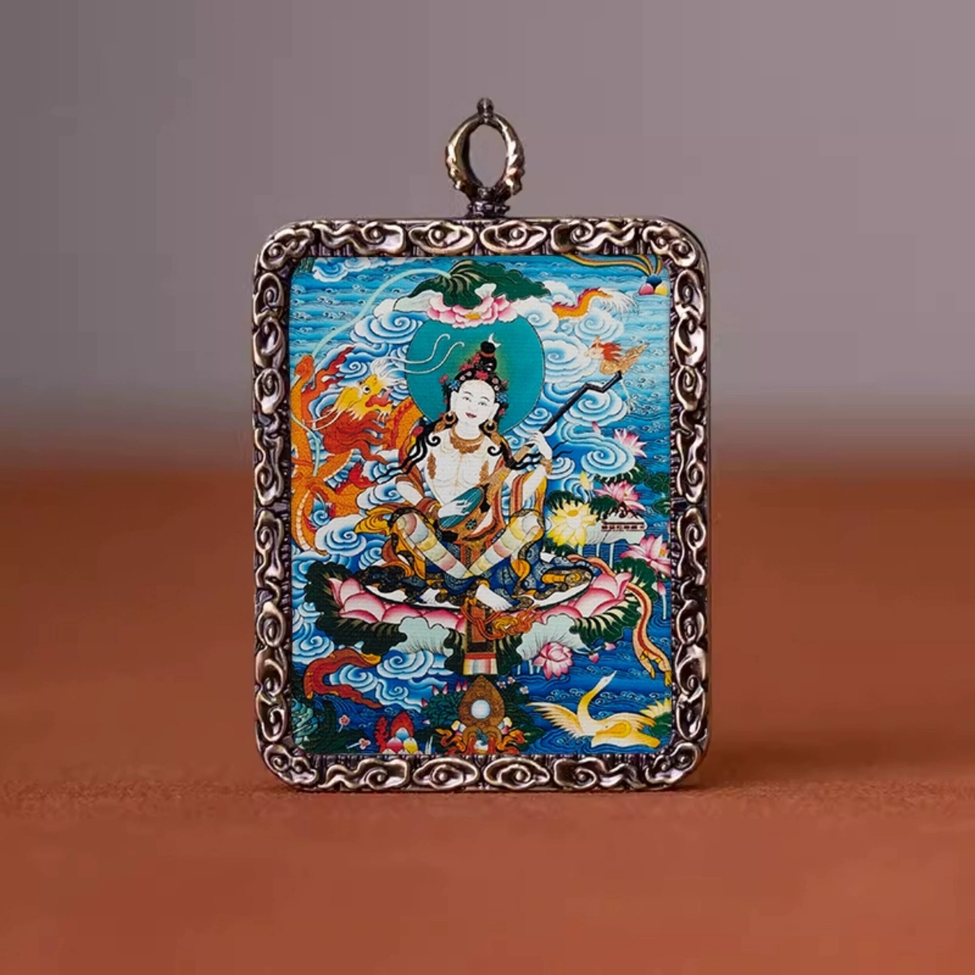 Zakiram Thangka Pendant Necklace