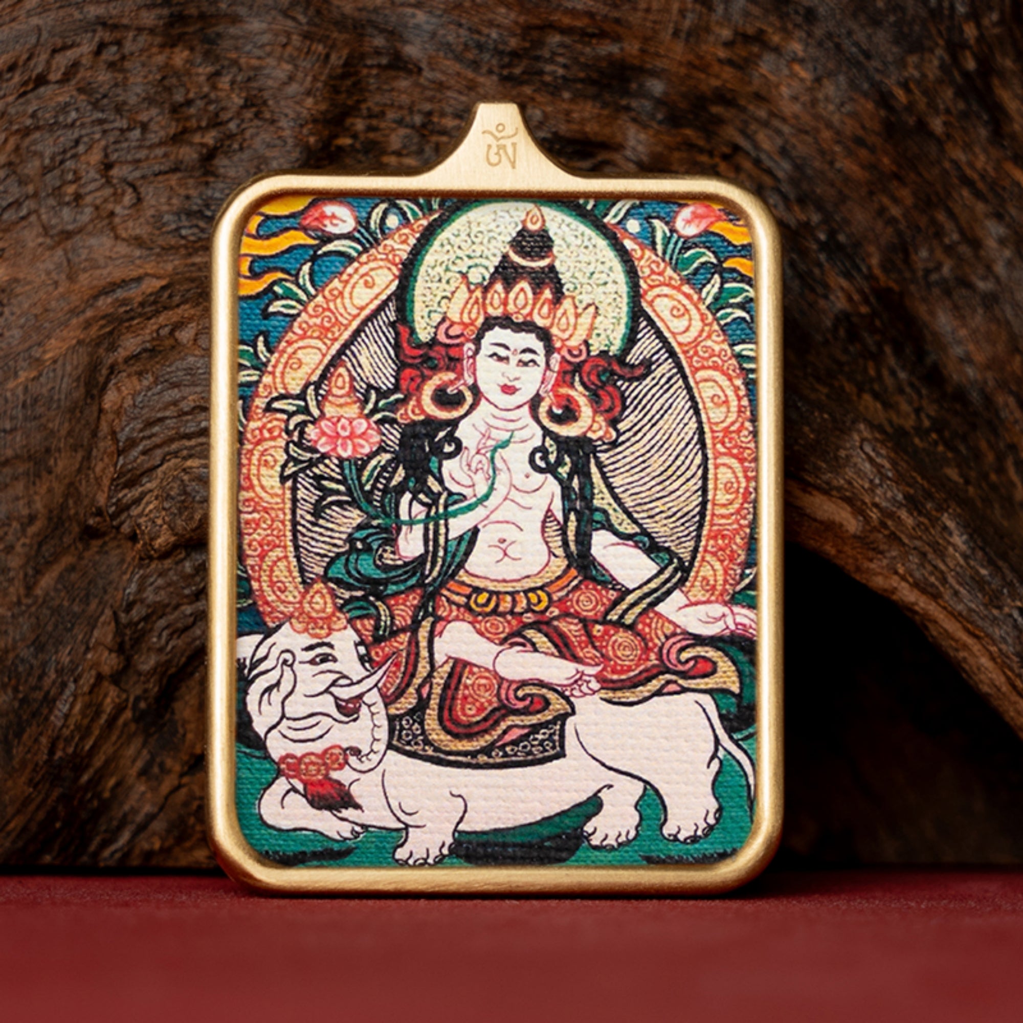 Tibetan Hand-Painted Thangka Pendant Necklace