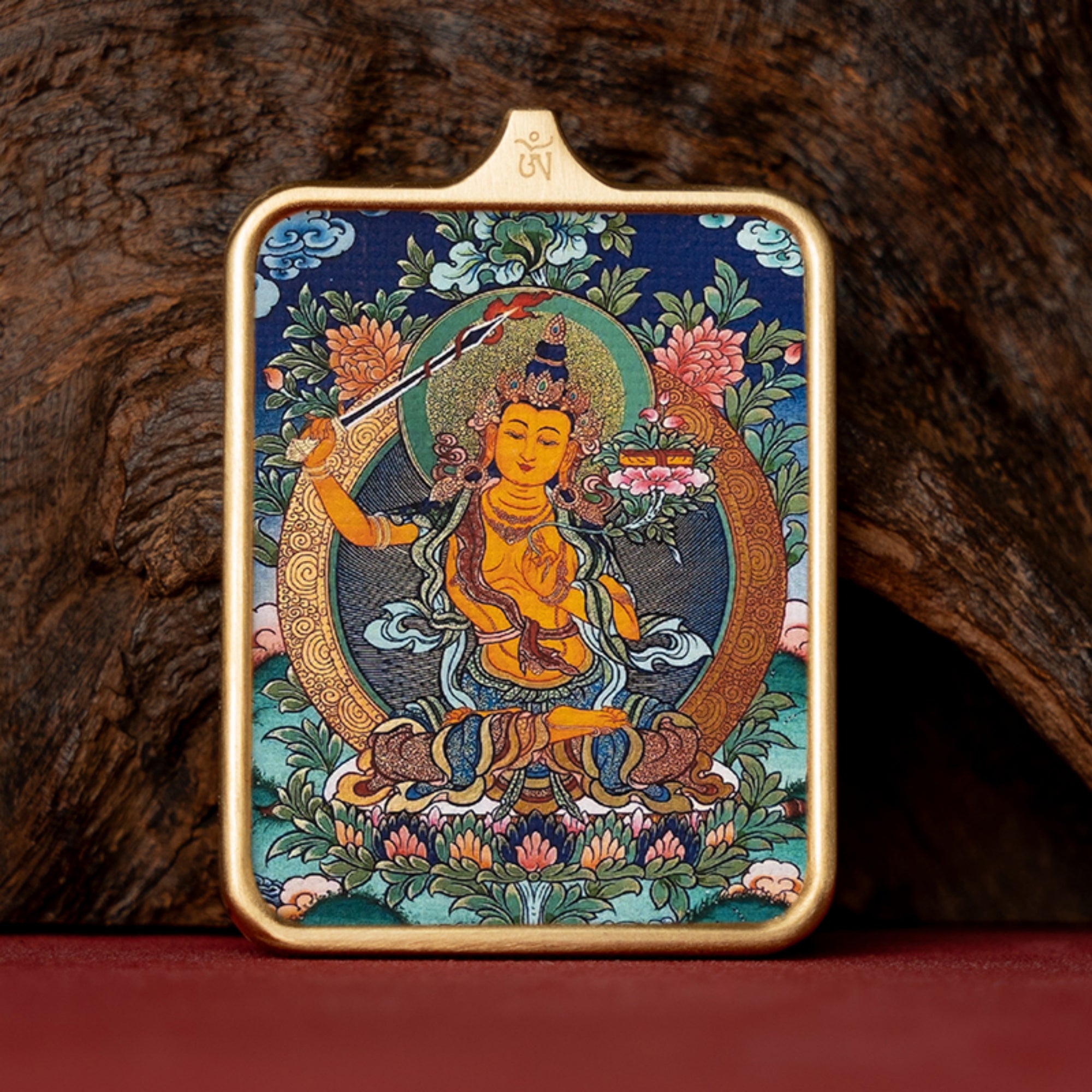 Tibetan Hand-Painted Thangka Pendant Necklace