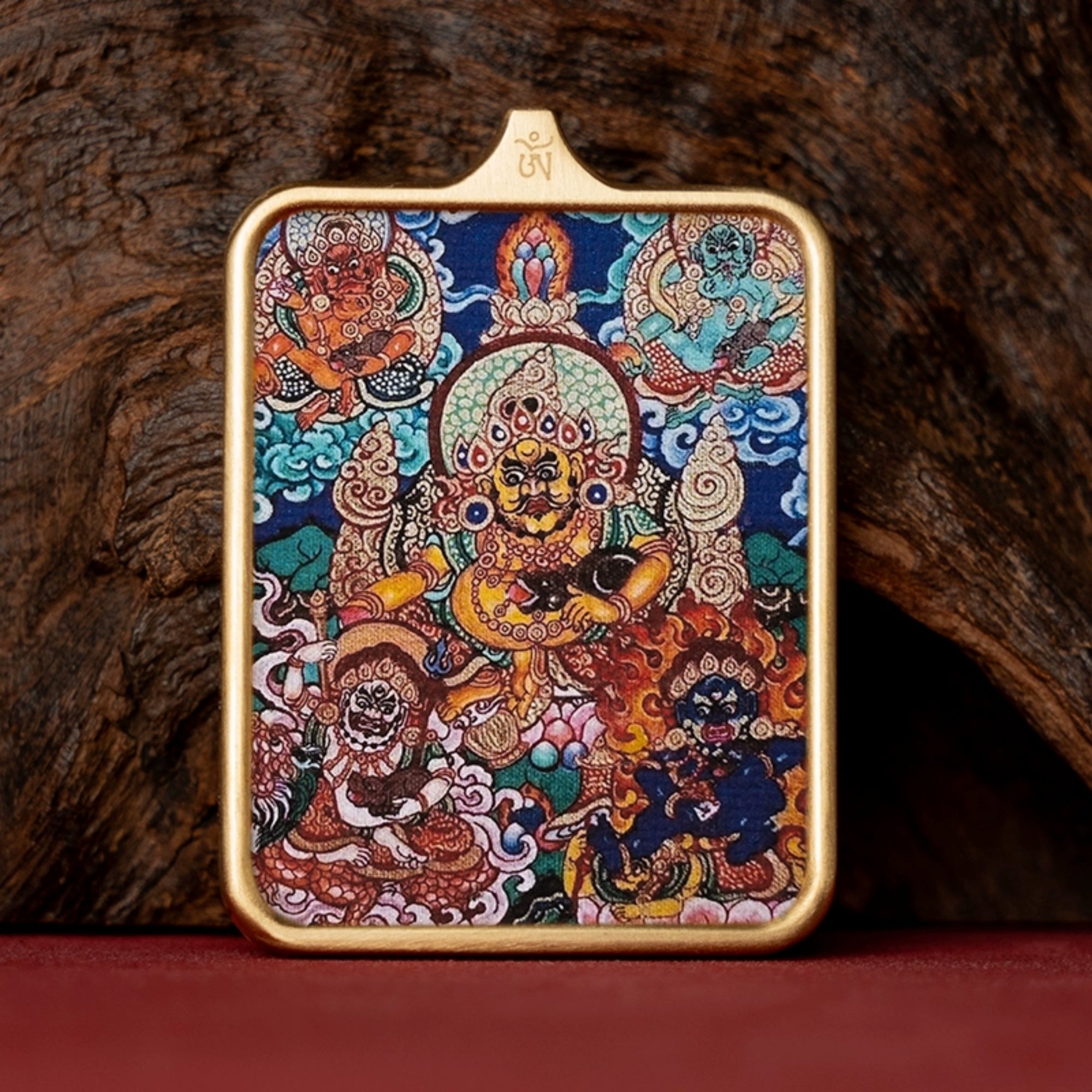 Tibetan Hand-Painted Thangka Pendant Necklace