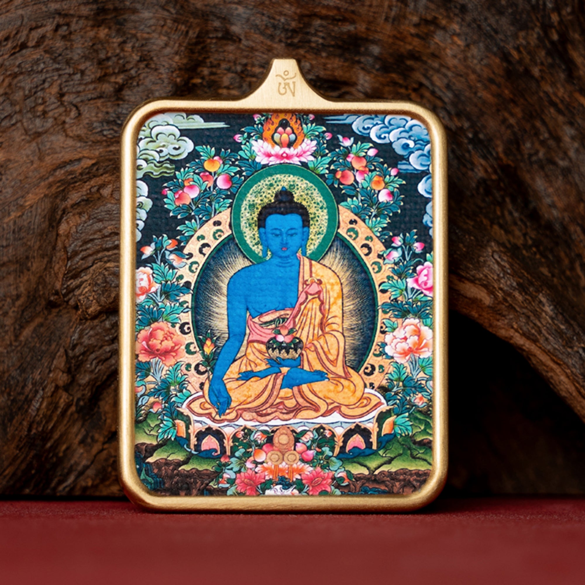 Tibetan Hand-Painted Thangka Pendant Necklace