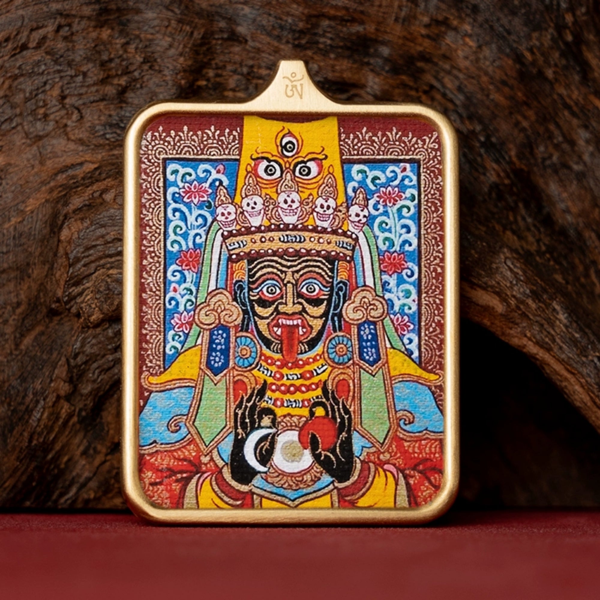 Tibetan Hand-Painted Thangka Pendant Necklace