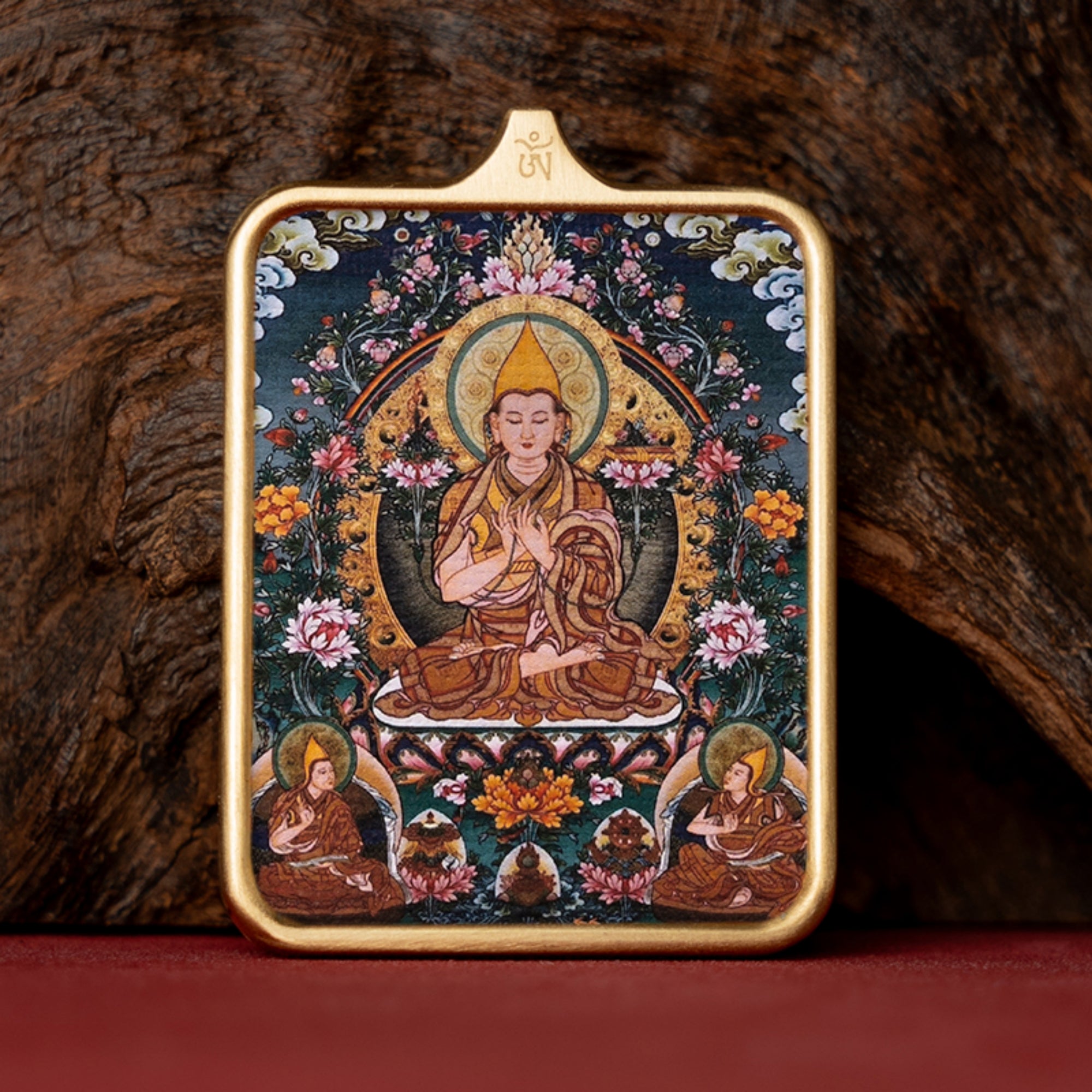 Tibetan Hand-Painted Thangka Pendant Necklace